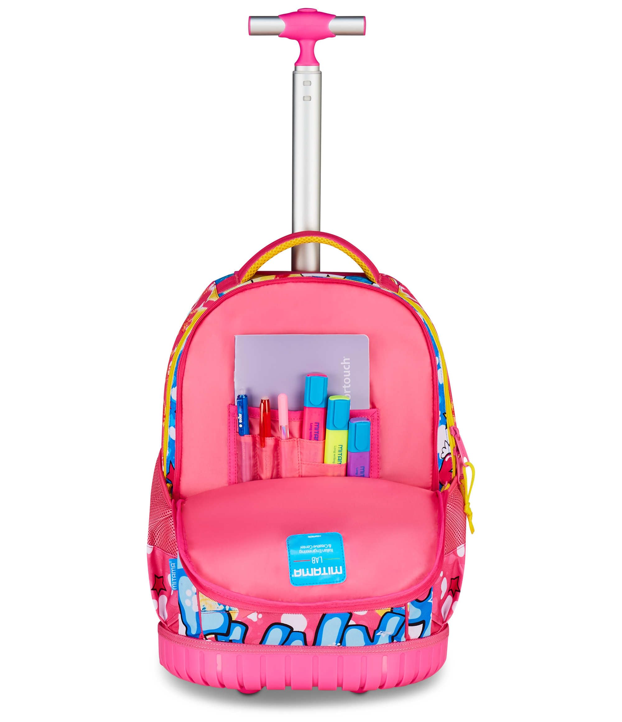 Mitama Trolley Escolar Run Maxi CATROCK, Fucsia, Doble Compartimento, Bolsillo Frontal, 2 Bolsillos Laterales, Escuela Primaria y Tiempo Libre, niña