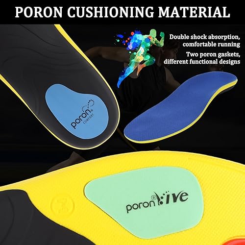 Miniatura 5 de Plantillas para fascitis plantar para hombres y mujeres, más de 220 libras, plantillas de soporte de arco alto, plantillas de botas de trabajo con