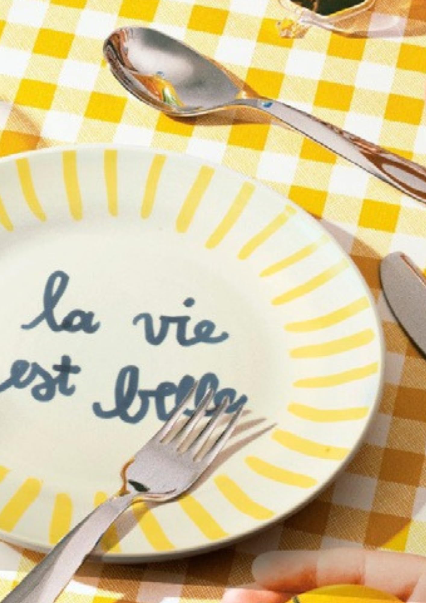 H&H, Servizio tavola 18 pezzi Casa Amor, set tavola completo per 6 persone, in porcellana, con scritte, lavabile in lavastoviglie