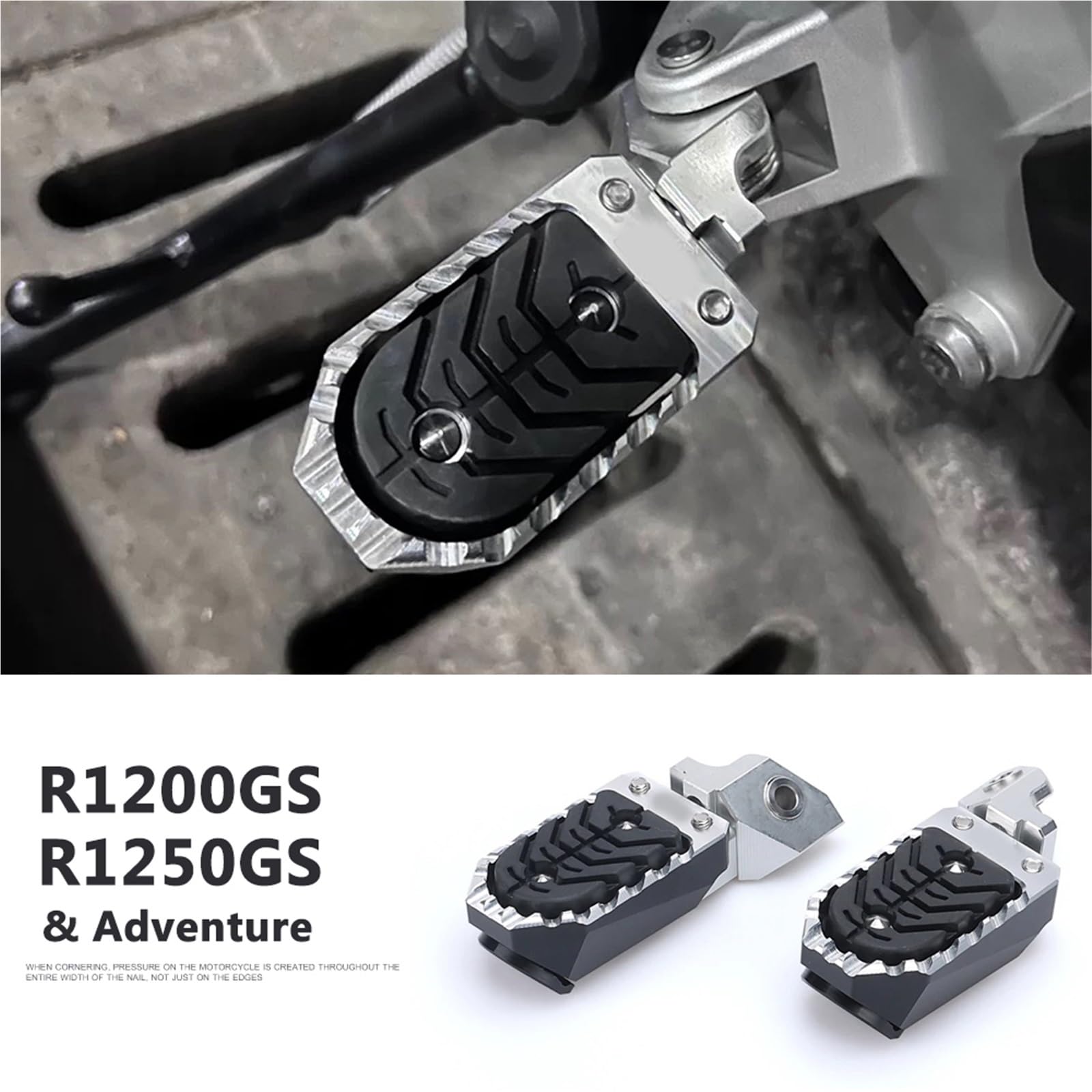 Motorrad Vorne Fußrasten Einstellbare Für BMW R 1200 GS ADV 1250 Abenteuer R1250GS R1200GS