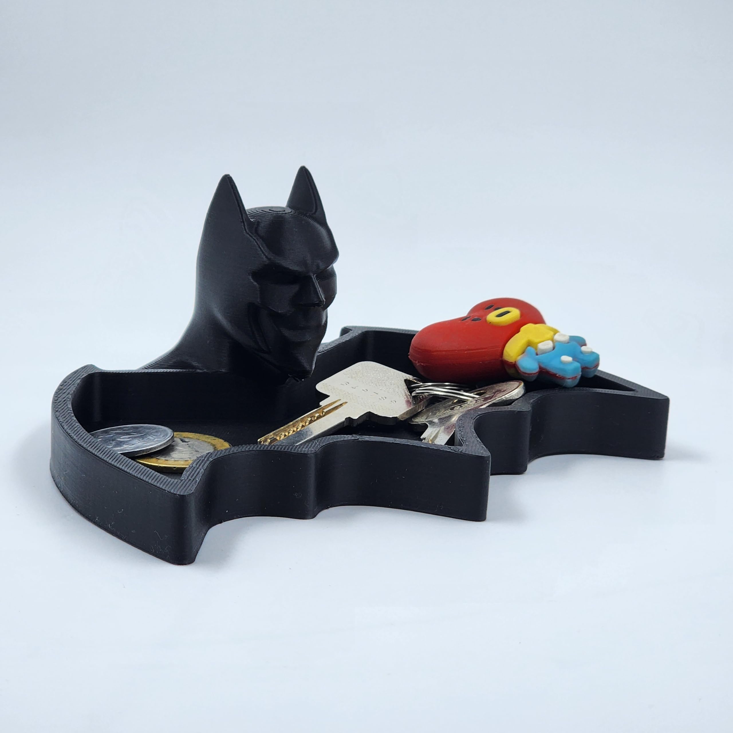 小物入れ Kith Batman Symbol Catchall Tray Black Superhero-Inspired Desk Organizer | Dark Knight Themed Catchall