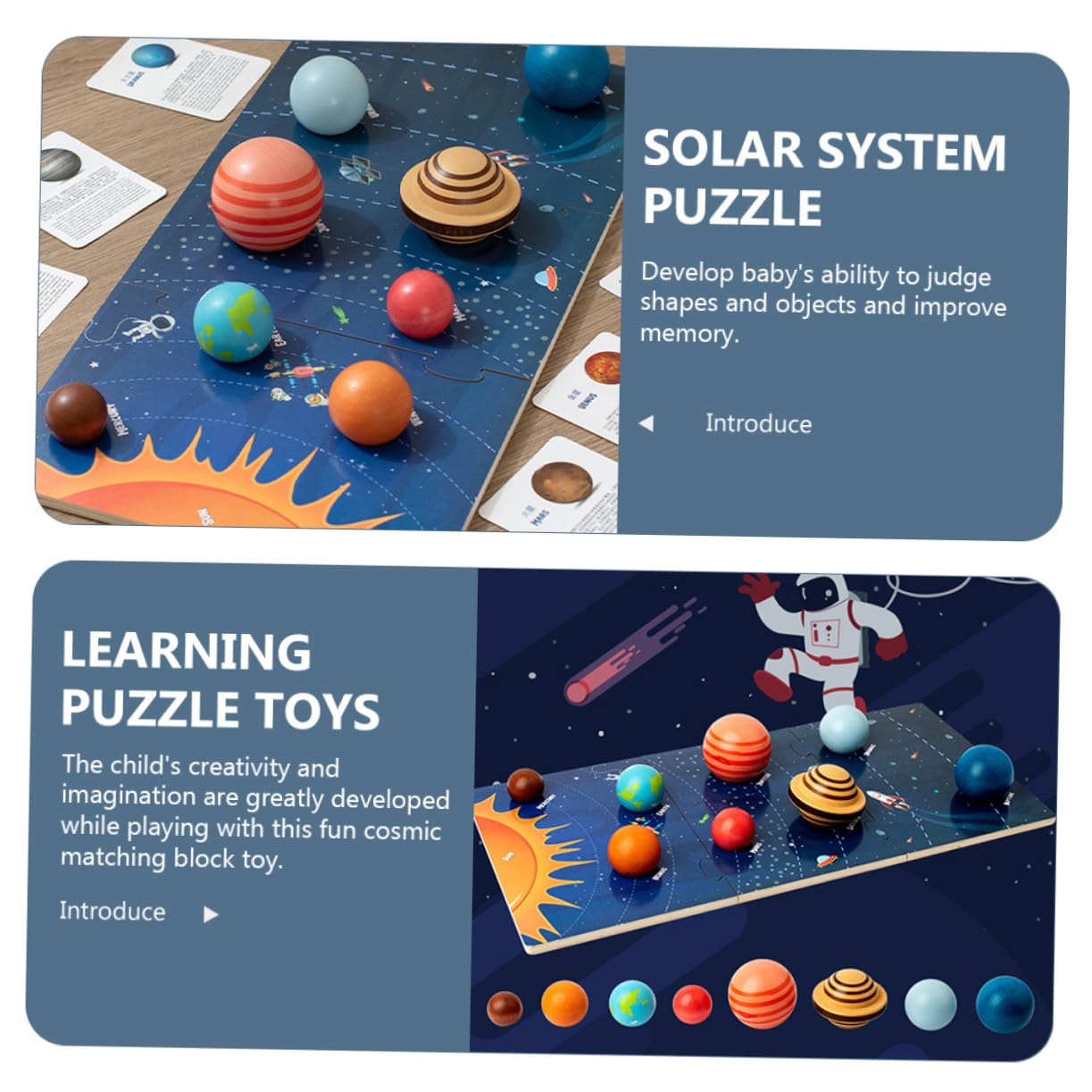 Rompecabezas de Planetas Sistema Solar 1 Juego de Madera para Niños