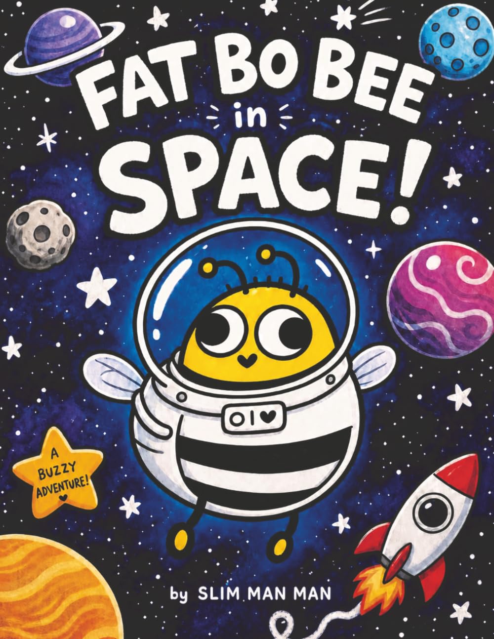Fat Bo Bee in Space!: A Fat Bo Bee Coloring Adventure in the Galaxy