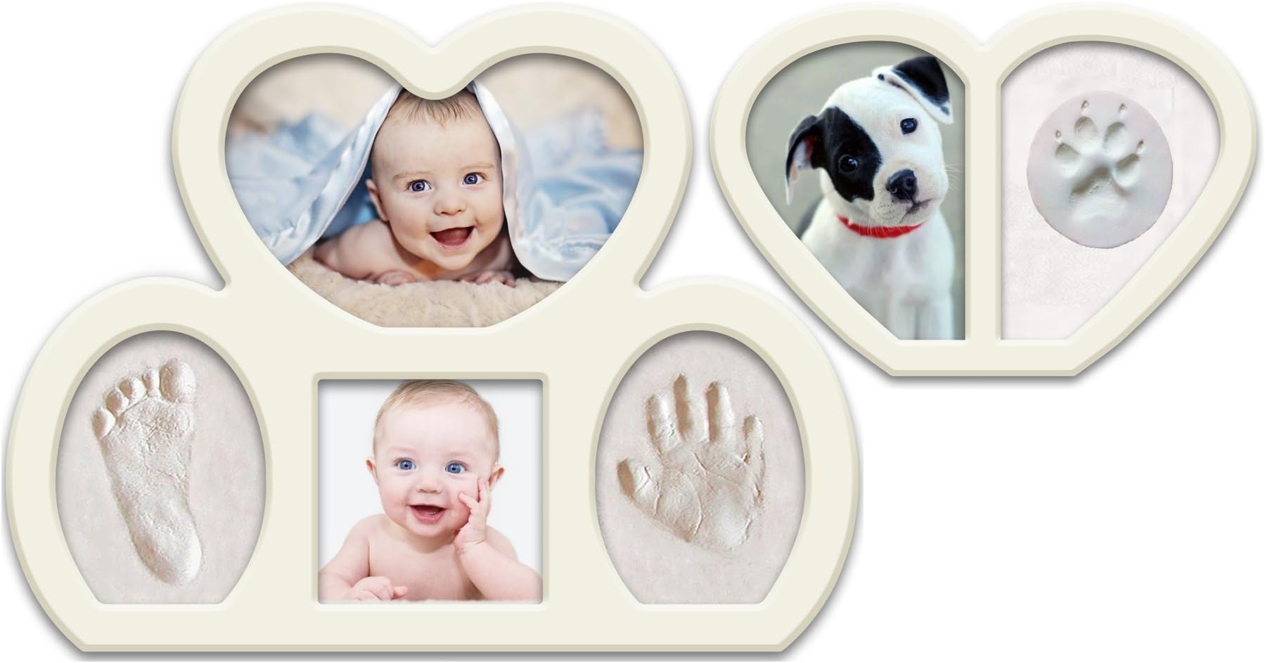 Epicoz Bundle. Baby Handprint and Footprint Photo Frame Kit. Unique Christening and Baptism Idea. Newborn Babyprints Keepsake.
