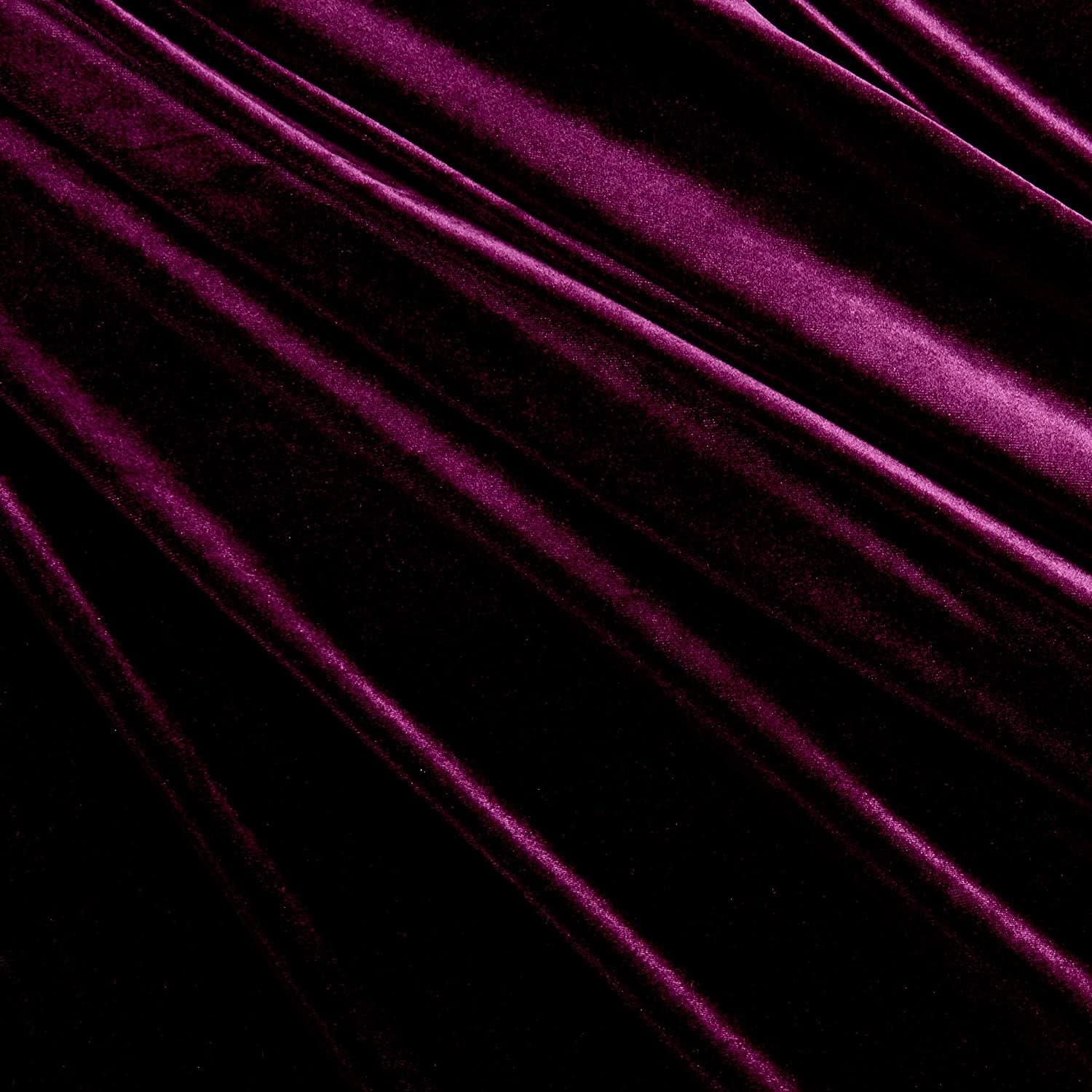 Valentina Textile Inc Stretch Velvet Fabric is 58/60" inches Wide (5 Yard, Eggplant)
