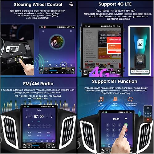 Miniatura 6 de DSP 4G LTE Android 11 8G128G Car Multimedia Video Player Compatible with Toyota Prado 120 Land Cruiser 2002-2009 FM Radio Stereo IPS Screen Color