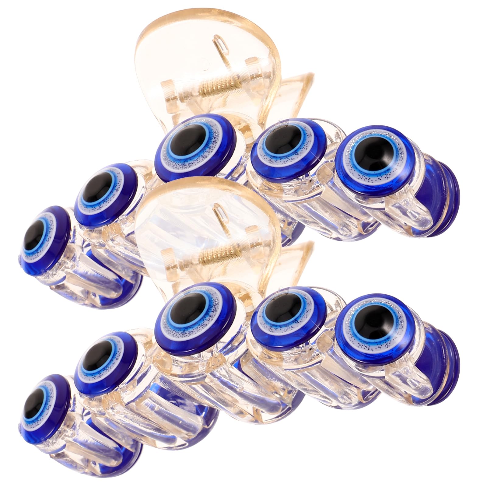 FOMIYES 2 Pcs Blue Evil Eyes Hair Clips Big Hair Clips Horror Eyes Evil s Jaw Big Claw s Horror Claw Hair Accessories Decor Resin Bride Headgear Small