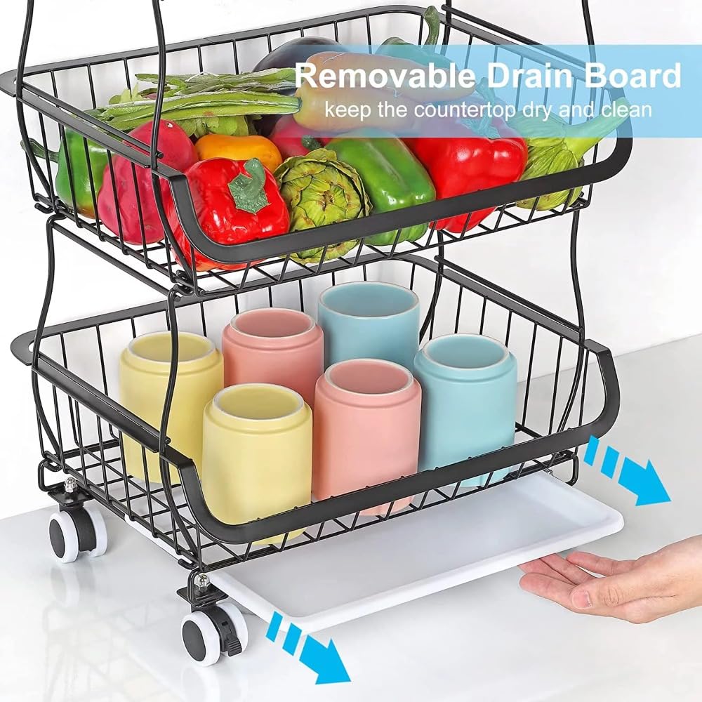 Cocina Supporto for cestello portafrutta a 5 livelli, carrello da cucina, for verdure Estante de almacenamiento