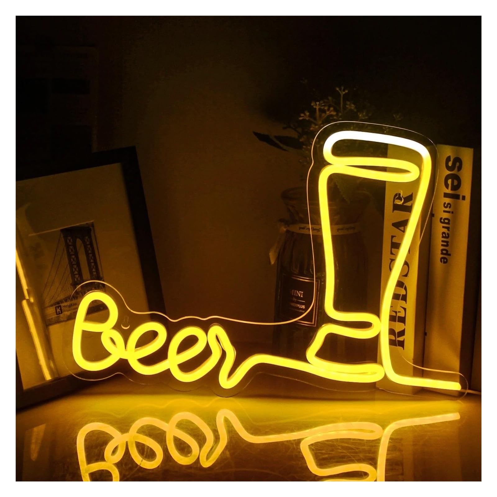 Insegne al neon Smetti di pensare, inizia a bere, insegna con luci a LED personalizzate, bar, studio, ristorante(A)