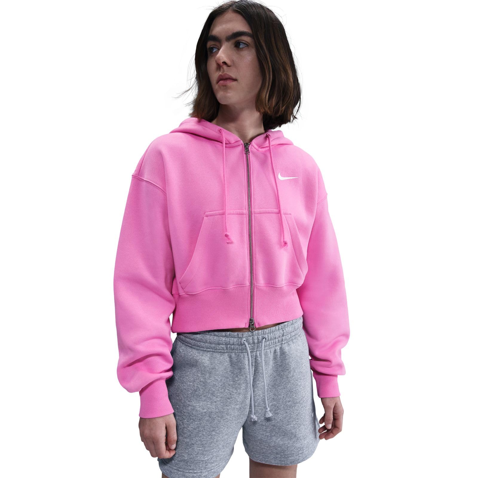 Nike Nike Sportswear Phoenix Fleece Kapuzenjacke Mit Verkürztem Schnitt Und Weiter Passform Für Damen Veste à Capuche Femme