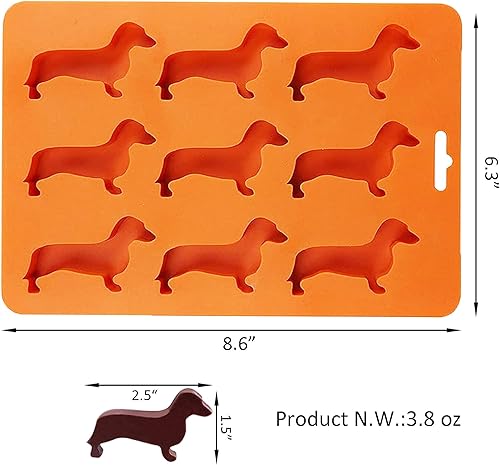 Miniatura 6 de Molde de silicona con forma de perro salchicha para hacer cubos de hielo