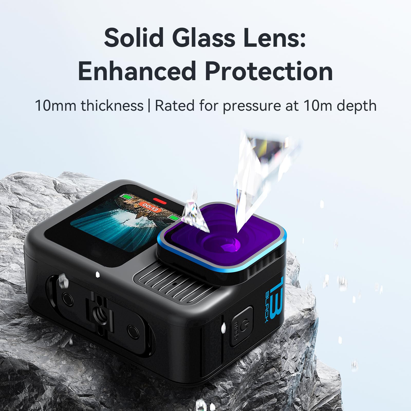 Monzi - Wasserdichter Unterwasserfilter für GoPro Hero 13 (2024-2025) – Rotlichtfilter & Farbkorrektur für kristallklare Tauchvideos