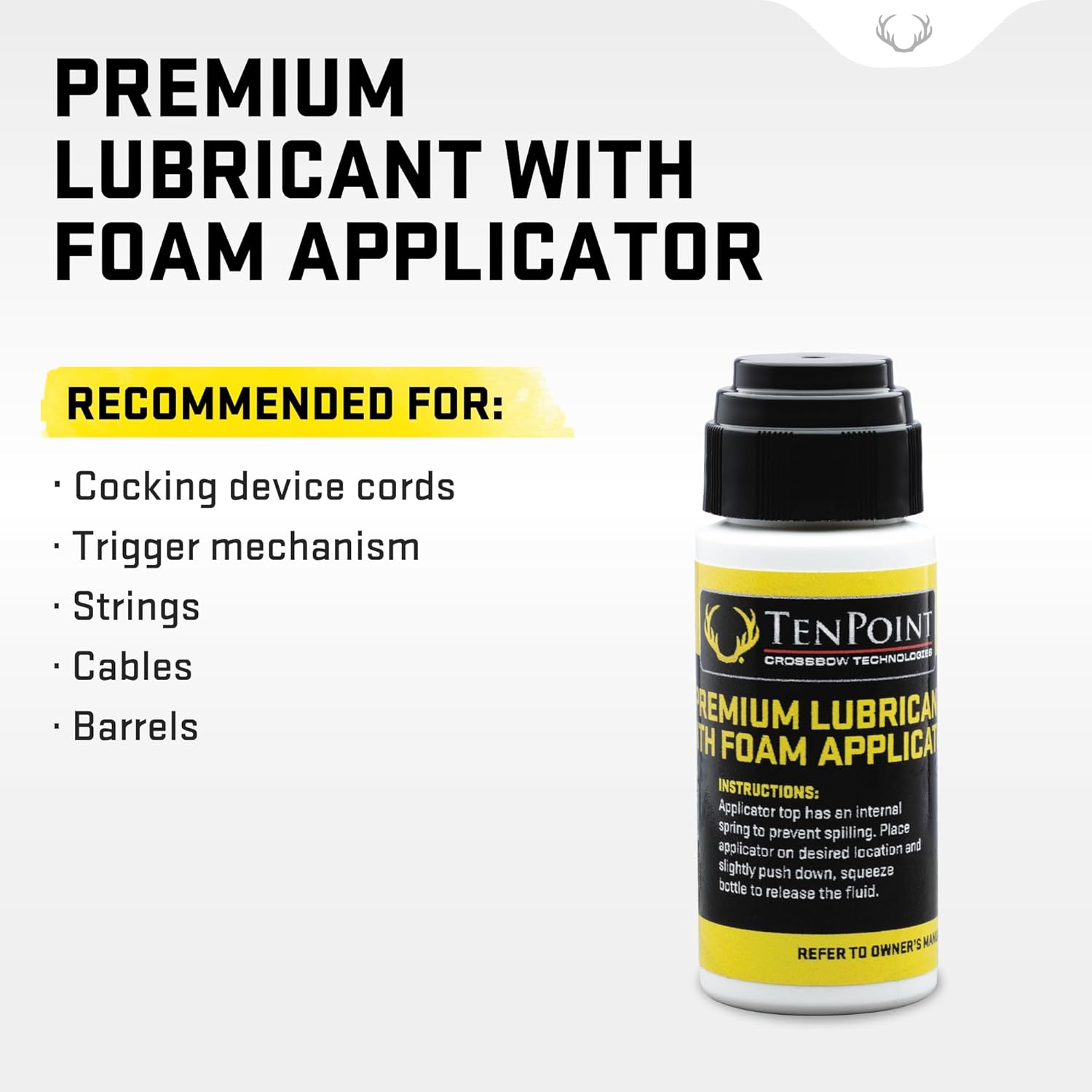 TenPoint Maintenance Kit - Includes Crossbow String Wax & Conditioner, Premium Lubricant with Foam Applicator + Flight Rail & Trigger Lube - Keep Your Crossbow in Top Shooting Form