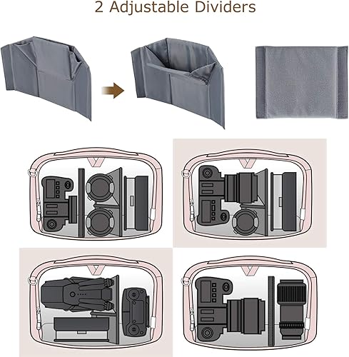 Miniatura 3 de Bolsa para cámara BAGSMART DSLR, estuche impermeable para cámara con bandolera acolchada, bolsa antirrobo, color rosa