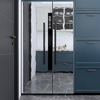 Carta Adesiva Effetto Specchio Argento - 40cm X 200cm Per Mobili E Pareti