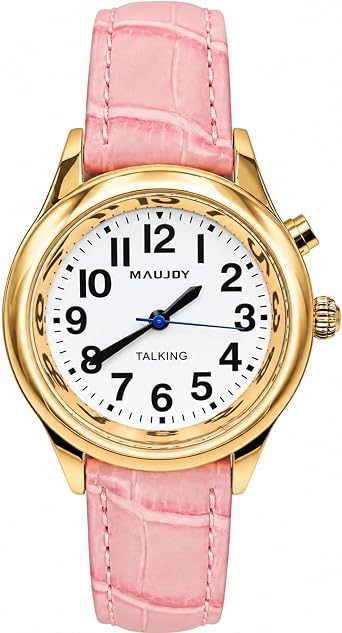 Quality Clear and Loud Voice Ultra Thin Ladies English Talking Watch Speaks The Time, Date or Alarm time for Elderly, Impaired Sight or Blind