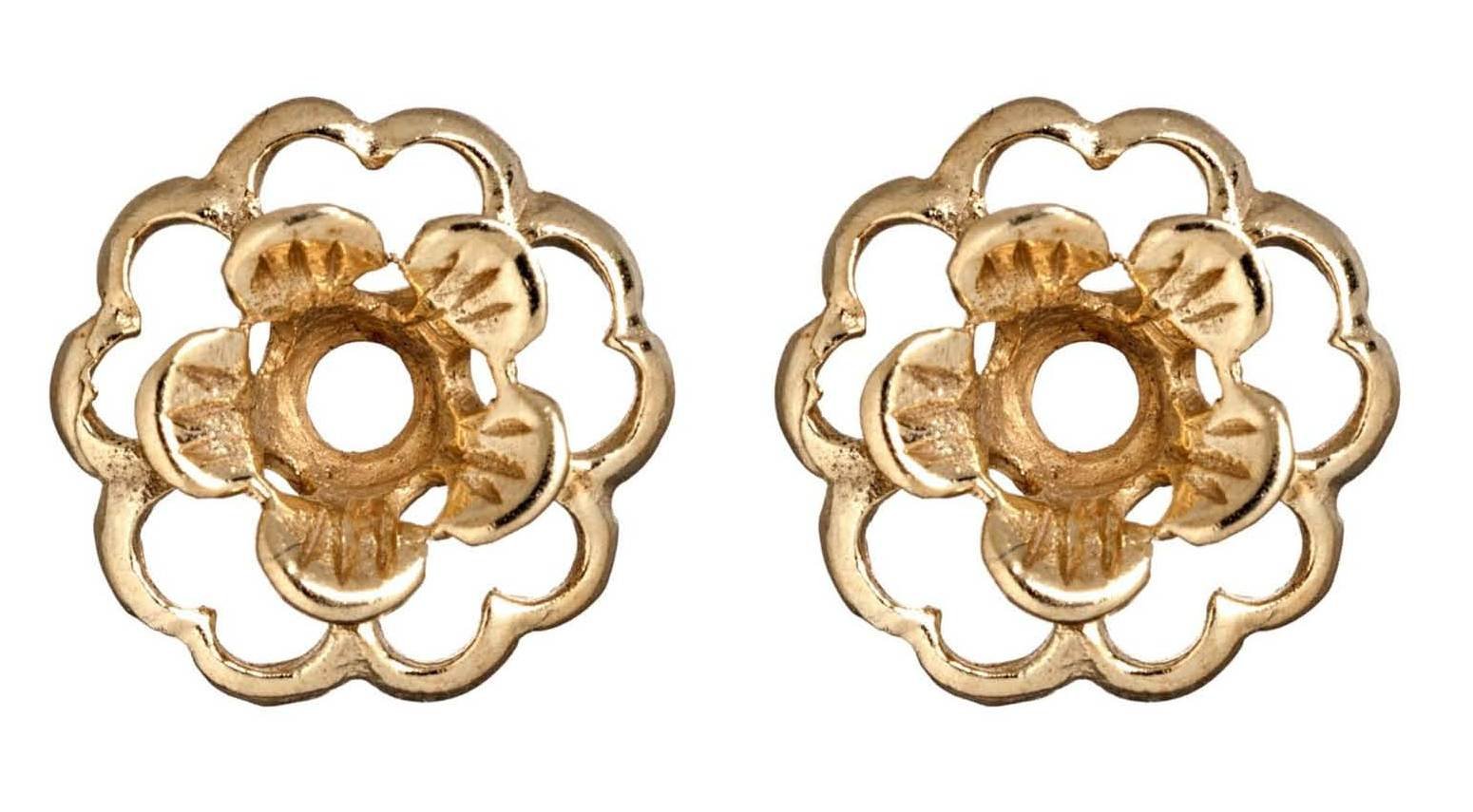 ConvertiblezFlower Earring Jackets in Gold Plated