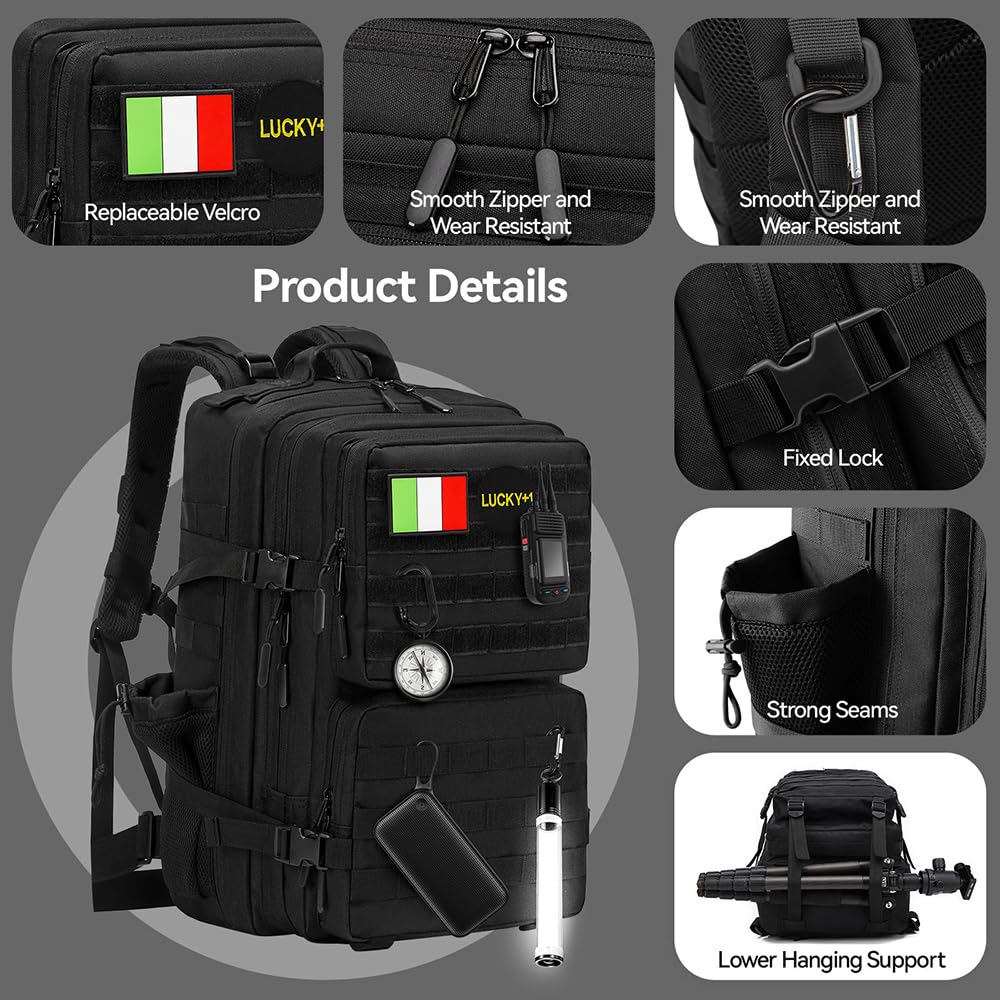 Delgeo Zaino Tattico Militare 45L Impermeabile Pieghevole Alpinismo Escursionismo Campeggio
