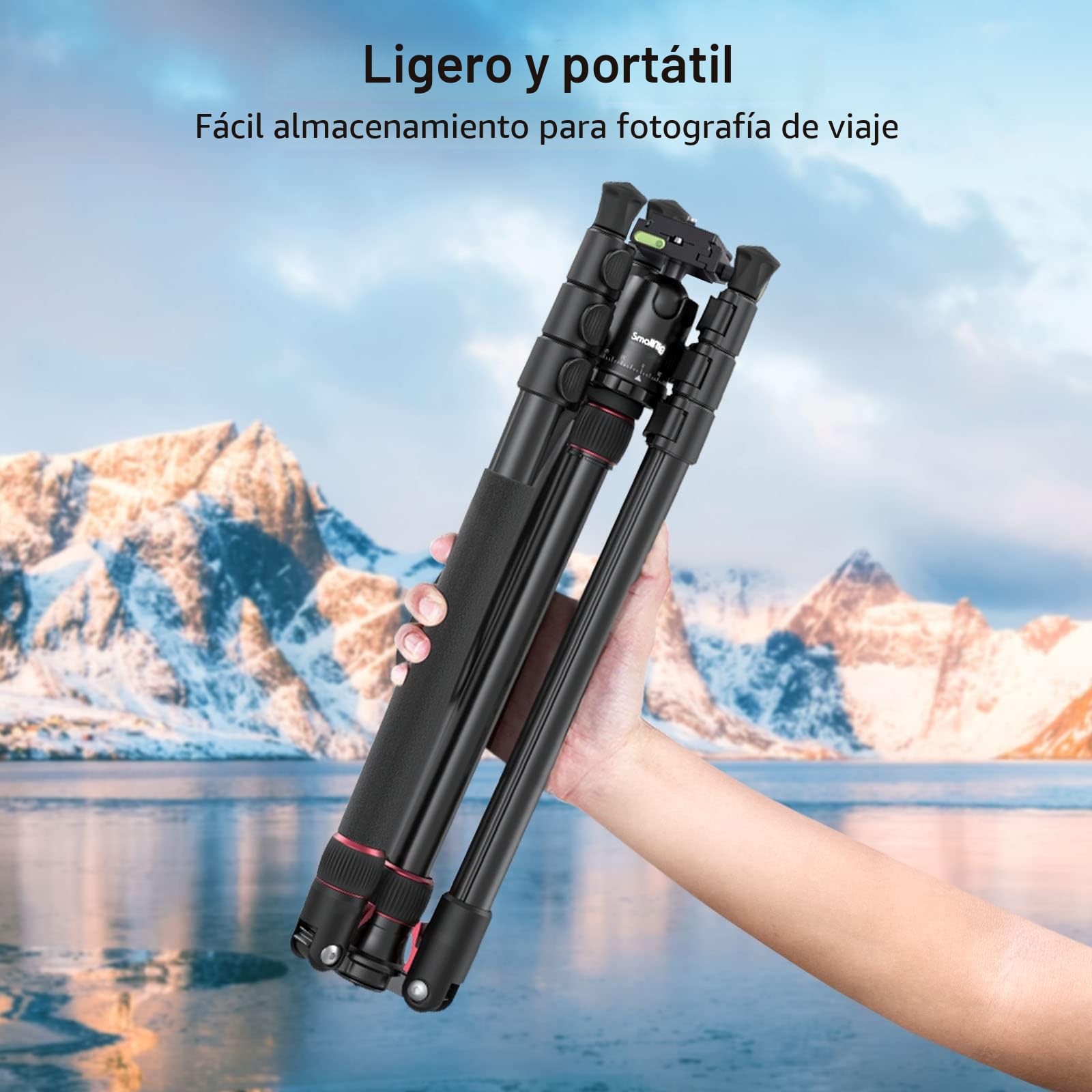 SMALLRIG Trípode Monopie para Cámara, 72" Trípode de Aluminio, Placa de Liberación Rápida con Cabeza Esférica Panorámica 360°, Carga Máxima 15kg, Ajustable de 17" a72, para Cámaras y Teléfonos - 3935