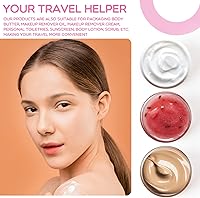 Vista 62 de 6 Pack 6oz Plastic Jars Containers with Lids Wide-mouth Refillable Leakproof Reusable Round Empty Jars for Travel Cosmetic Dry Food Spice Candy Clear