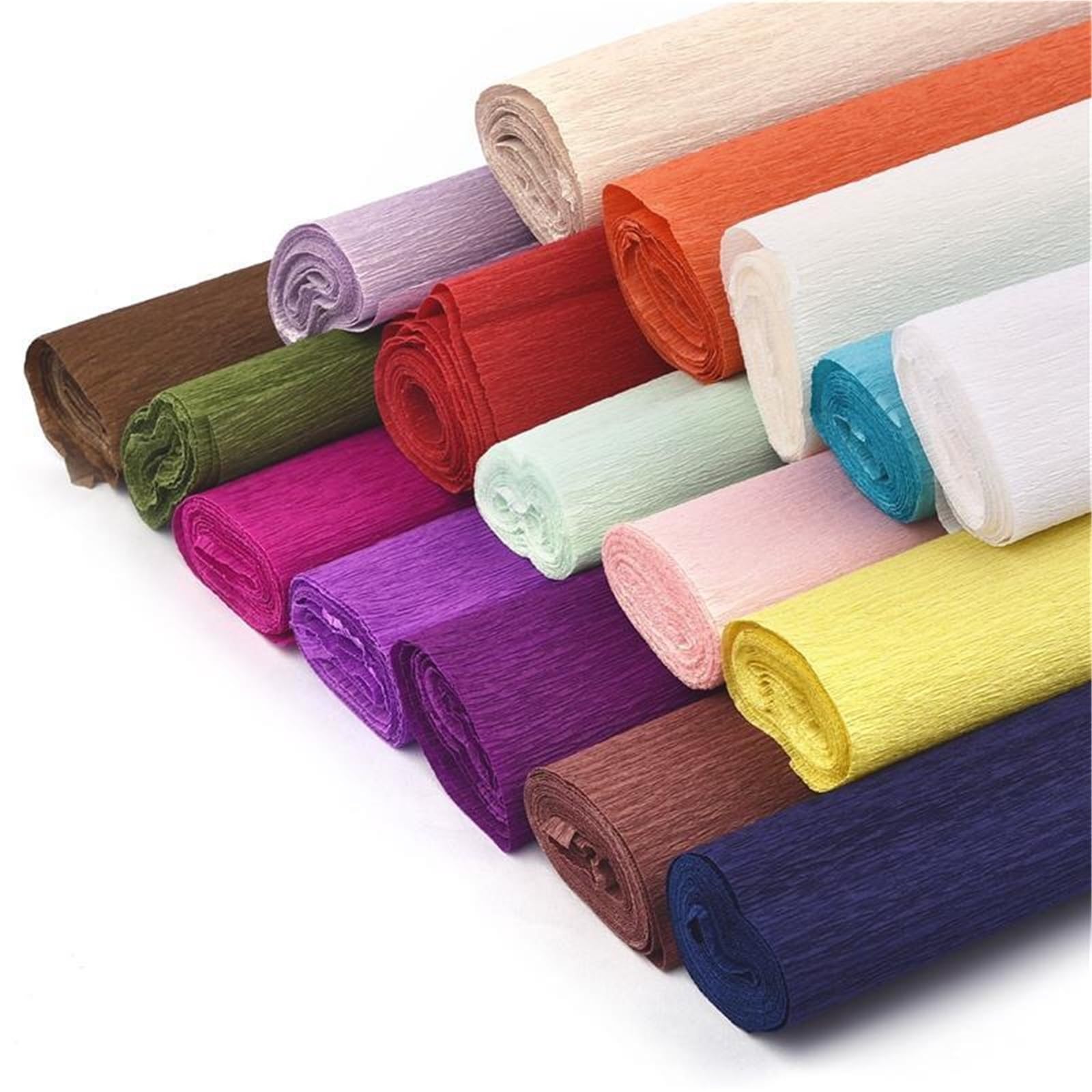 5 rouleaux de papier crépon coloré 250x50cm pour Mariage et Fête