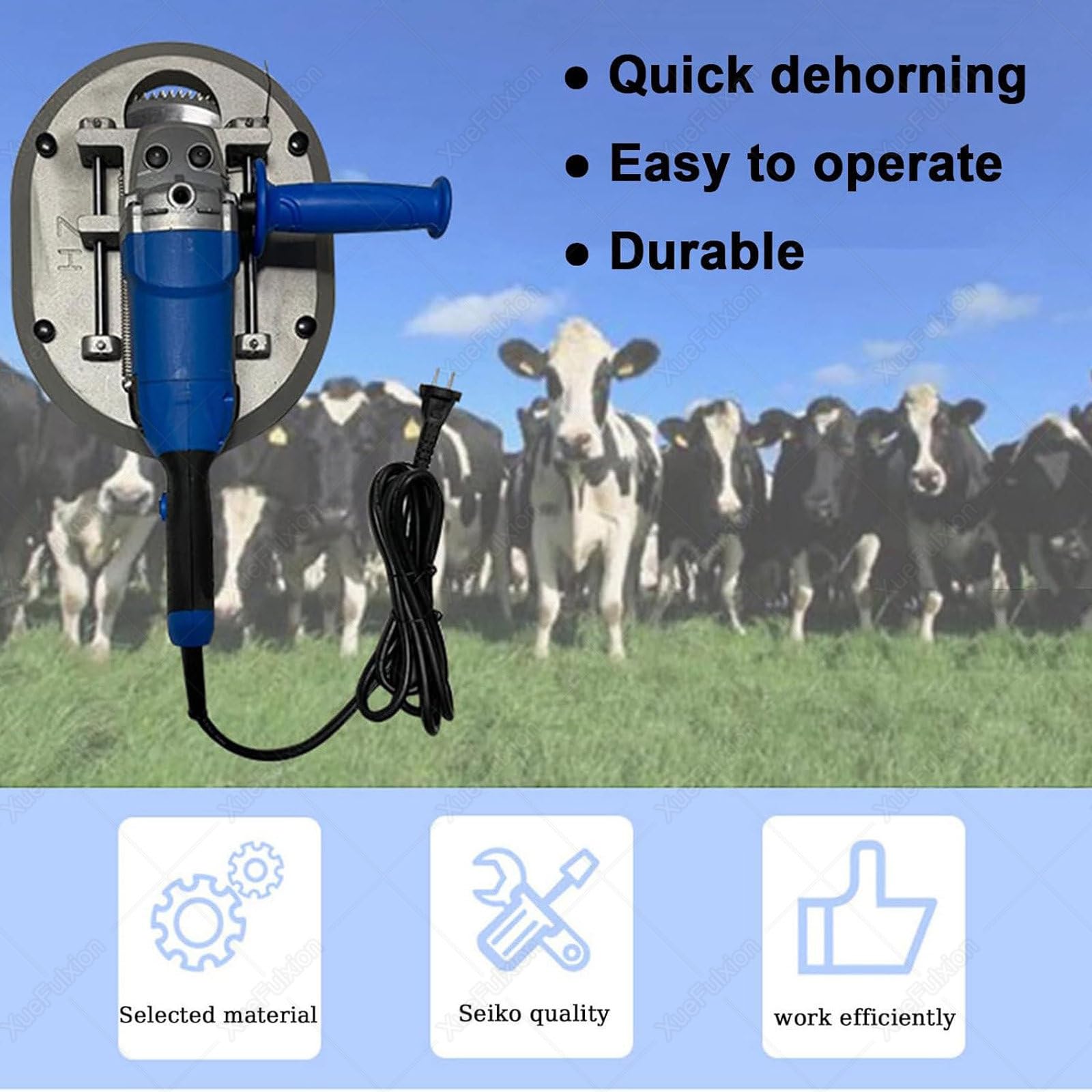 Strumento Elettrico per Rimozione Corna,Tronchese per Corna Professionale – per Un Intervento Veloce e Igienico nelle attività di Cure del Bestiame e Controllo della Mandria