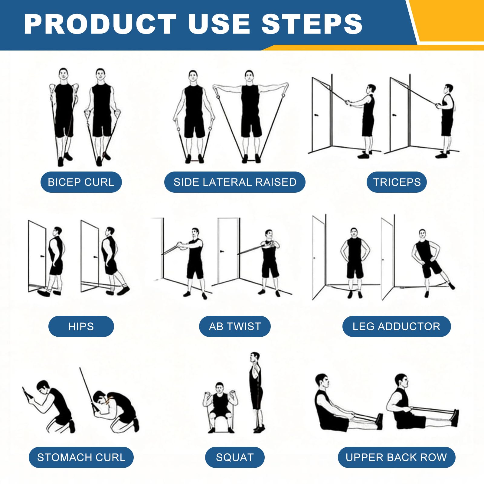 Bandes de résistance pour l'entraînement, bandes de traction, sangles d'assistance à la traction avec sac de transport pour la maison/salle de sport