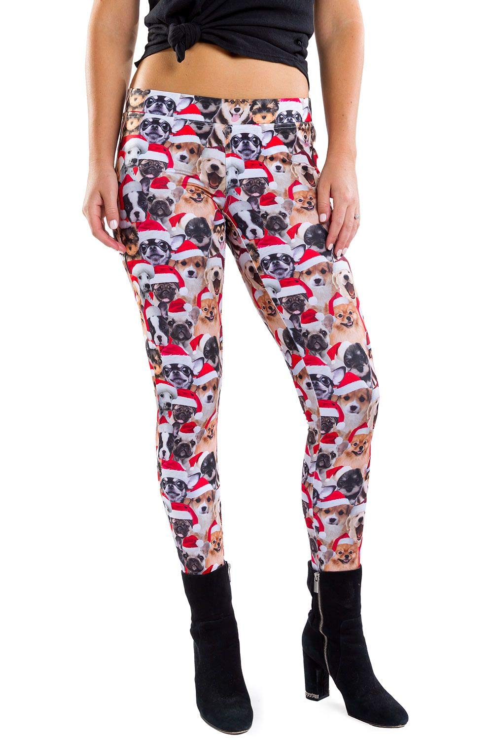 Cute Xmas Dog Leggings Ugly Sweater 