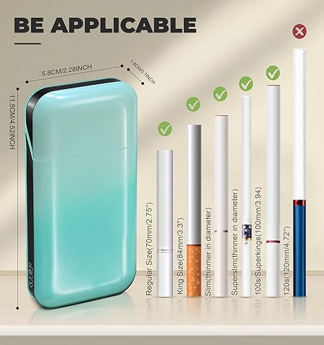 Miniatura 5 de x-lighter XL606 - Estuche para cigarrillos tamaño King de 100, con encendedor eléctrico recargable, a prueba de olores, regalo para mujeres y hombres