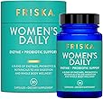 FRISKA Womens Daily | Digestive Enzyme and Probiotics Supplement | Natural Support for Female Digestion, Immune and Urinary Health | 30 Capsules