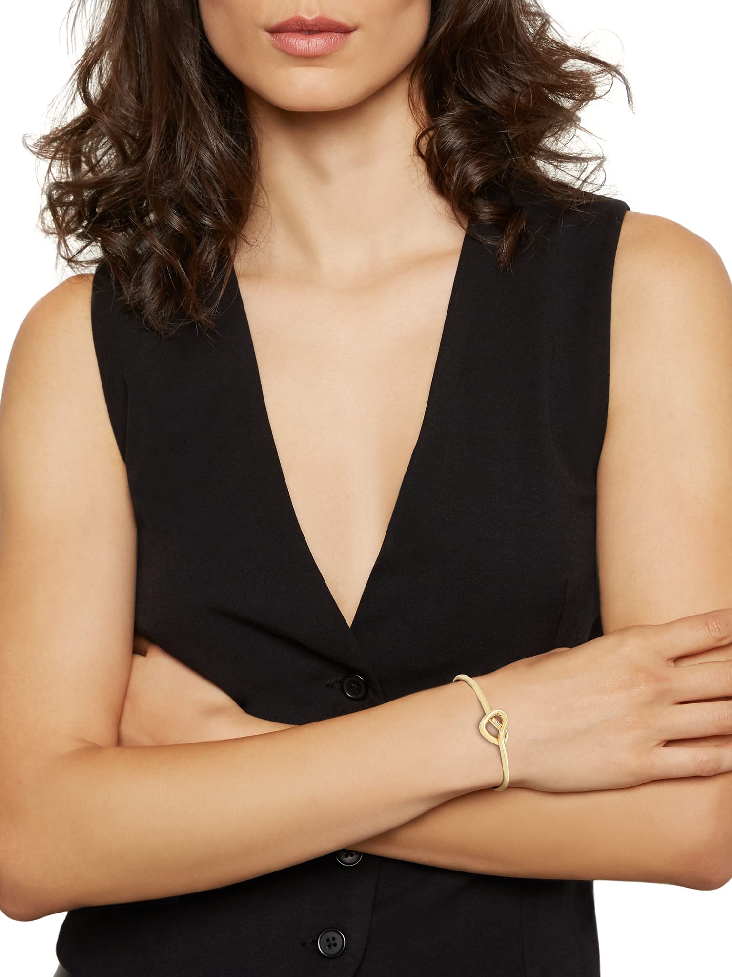 Breil, Collezione B&ME, Bracciale Donna, Bracciale Rigido in Acciaio Lucido, con Design Minimal, Ricercato e Simbolico a Forma di Cuore, Idea Regalo Donna, Misura Small