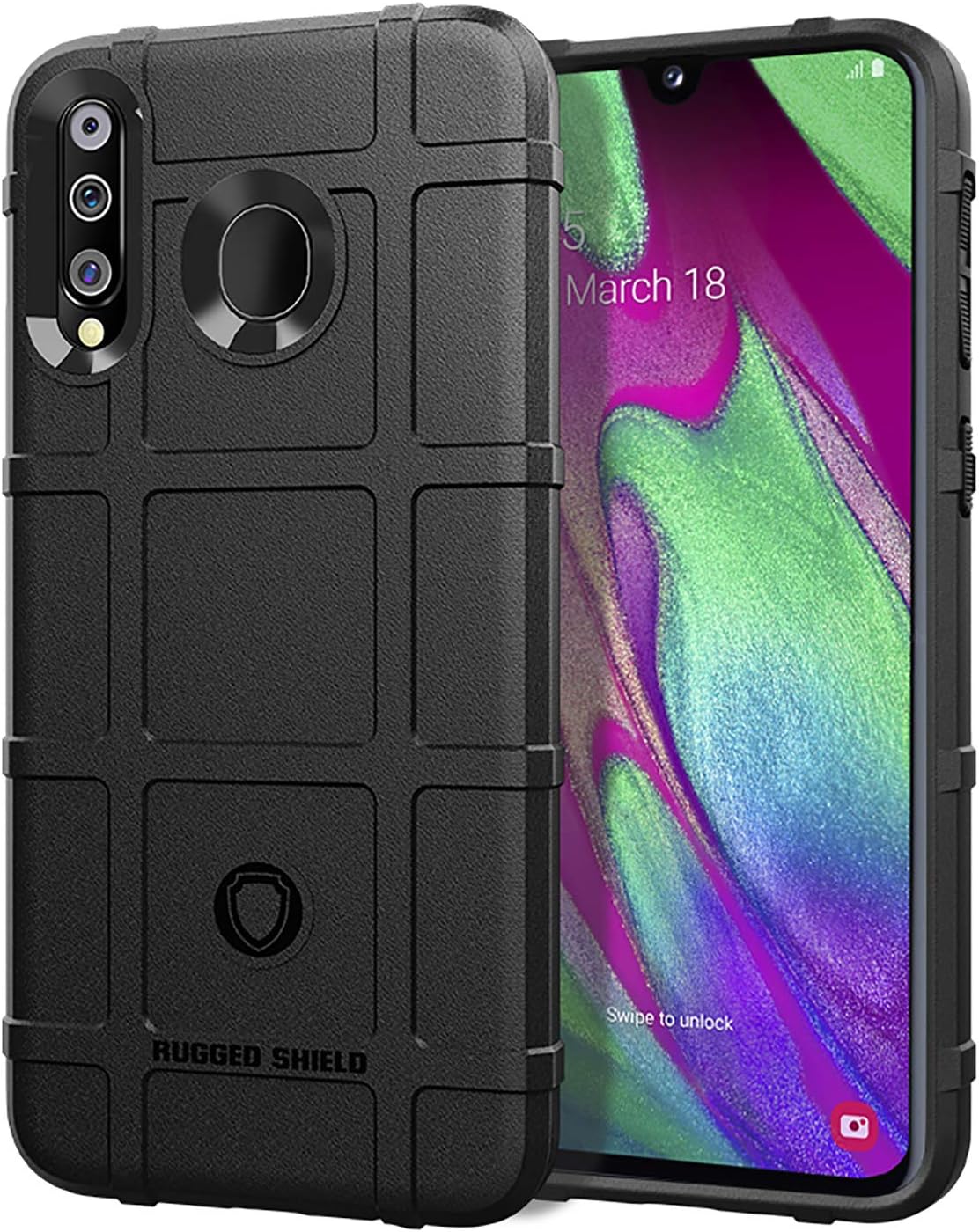 Samsung Galaxy M30 Case, ZCHENG Carbon Fiber TPU Material, Anti-Fingerprint Case,Rugged Anti-Slip Cover Case for Samsung Galaxy M30s(Black)
