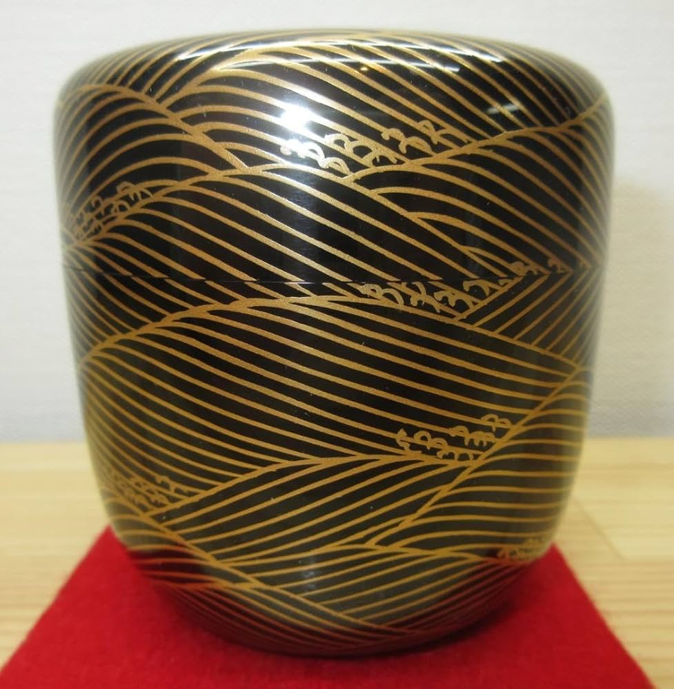 送料込【逢絢亭・新品】茶道具 大棗 山中塗 波蒔絵 真塗 木製 塚本規義 共箱 Amazon.co.jp: 込逢絢亭茶道具 大棗 山中塗 波蒔絵 真塗 木製