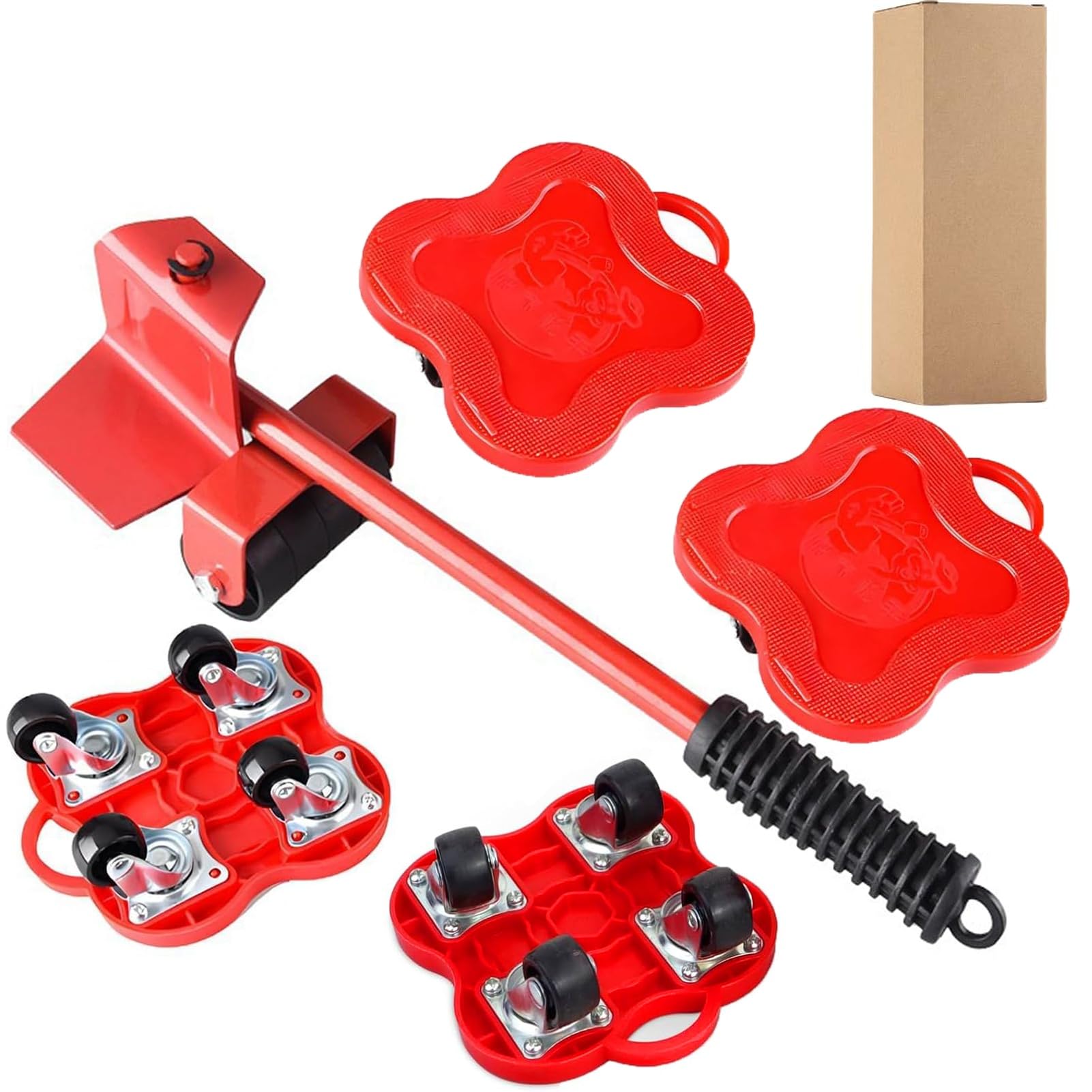 Furniture Moving Wheels, Furniture Lifter with 4 Pack Furniture Sliders Max Up for 400KG 360 Degree Rotatable Pads