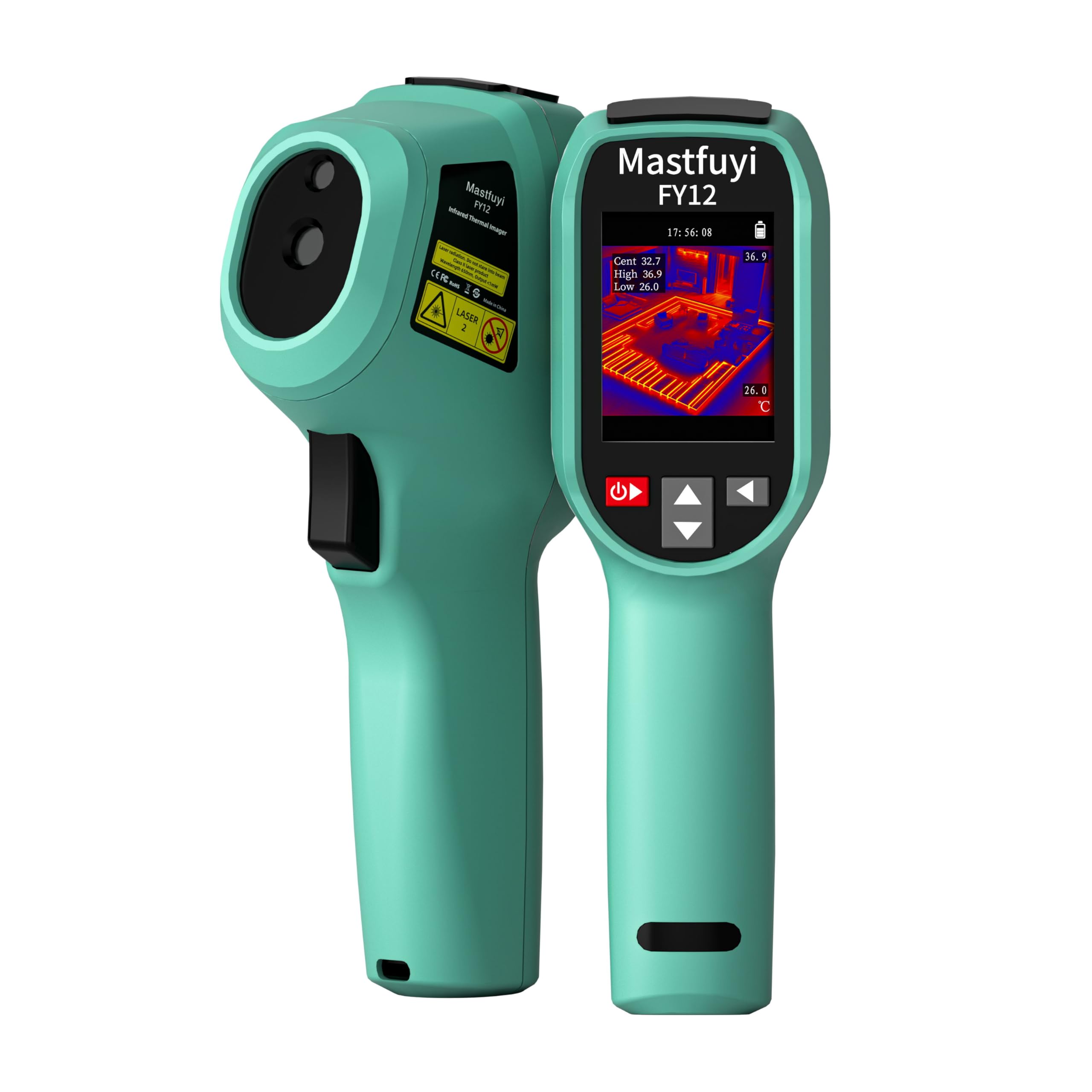 Mastfuyi TR10 Thermal Imager,Super Resolution 240×240 Thermal Camera,25Hz Infrared Camera with Temperature Alarm,-4°F to 1022°F Handheld Infrared