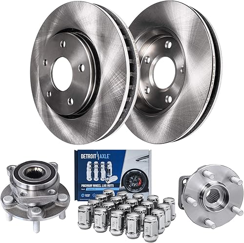 Miniatura 11 de Detroit Axle - Rotores de freno trasero para Nissan Maxima 350Z 370Z Infiniti G35 G25 G37 EX35 M35 M45 QX50 EX37 Q40 Reemplazo de frenos de disco