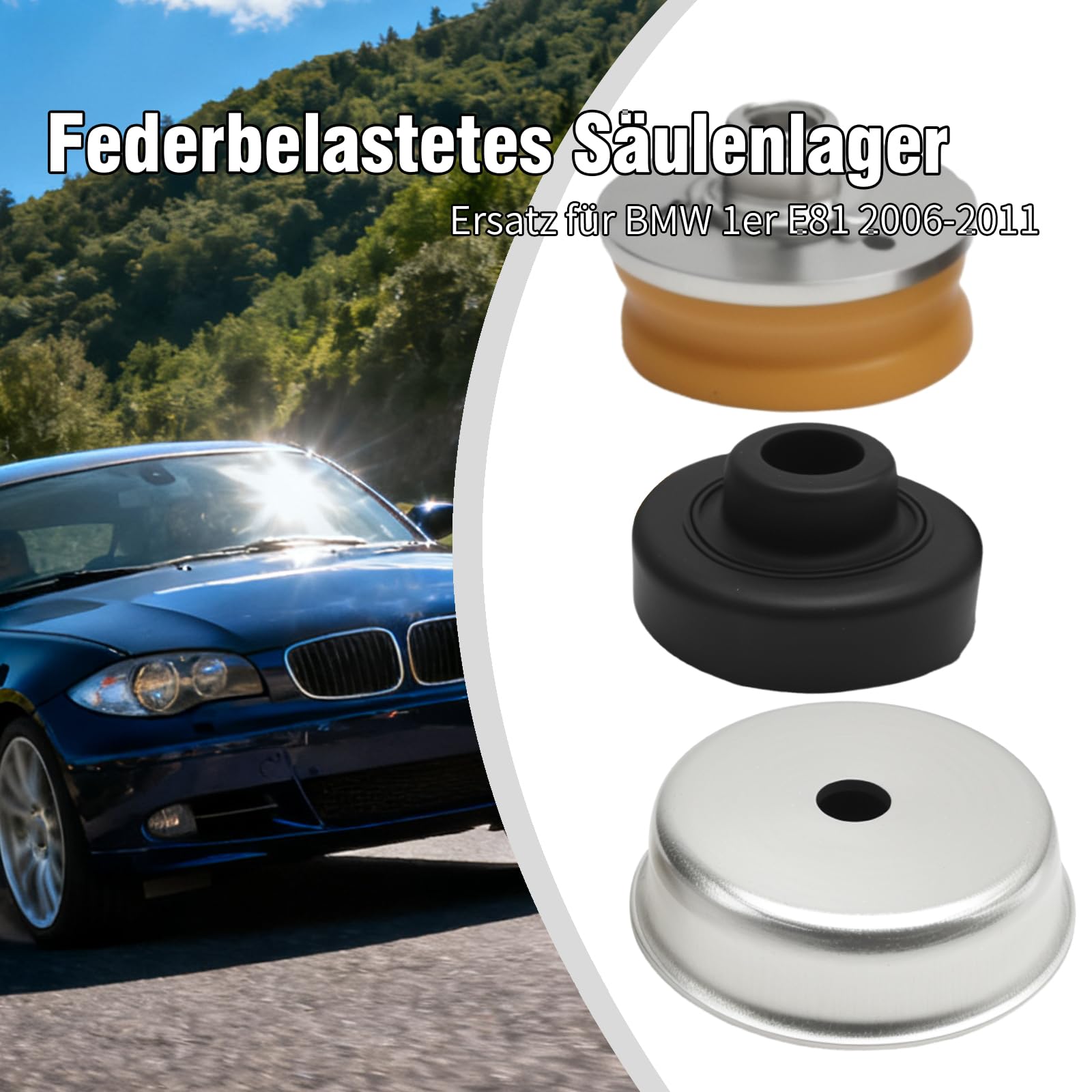 Set di 6 cuscinetti a molla 33506767010, ricambio per BMW Serie 1 E81 2006-2011, ricambio per BMW Serie 1 E87 2004-2011, ricambio per BMW Serie 1 Cabriolet E88 2007-2013