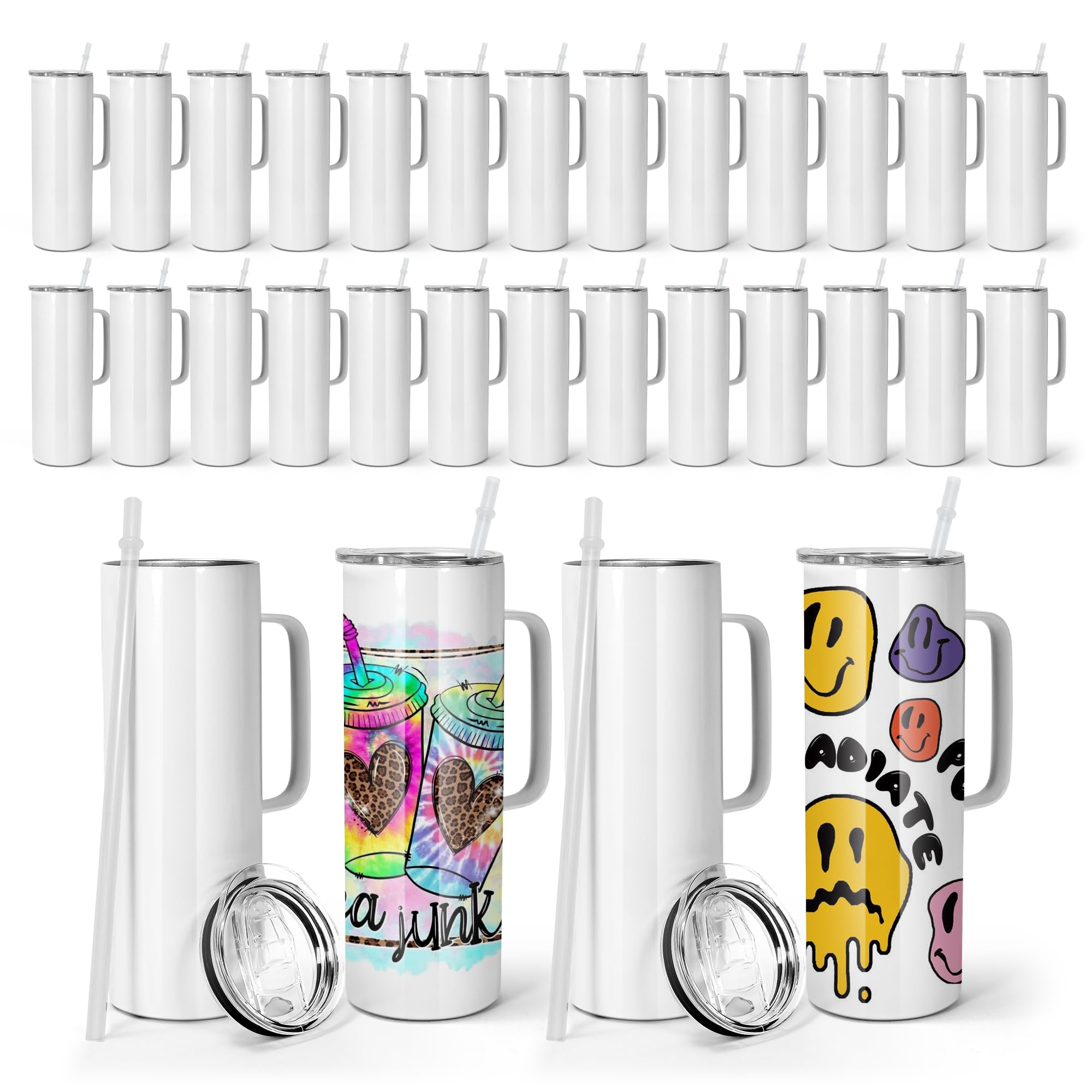 Amazon.com | AGH 20OZ Sublimation Straight Skinny Tumbler with