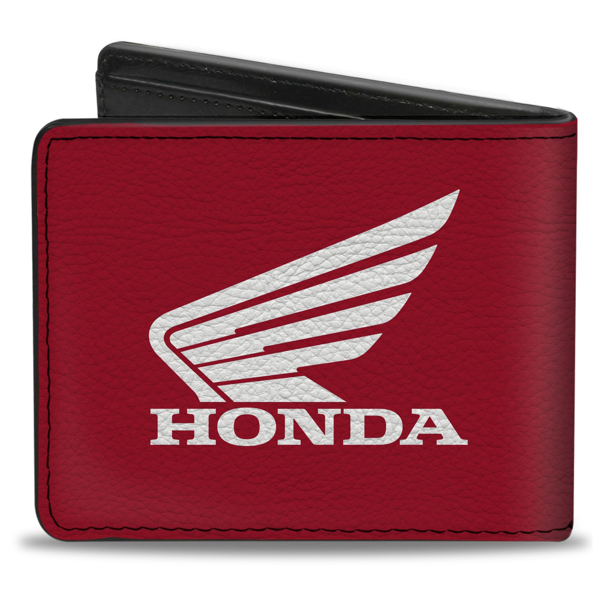 Buckle-Down Men's Standard PU Bifold Wallet-Honda Motorcycle Red/White, Multicolor, 4.0