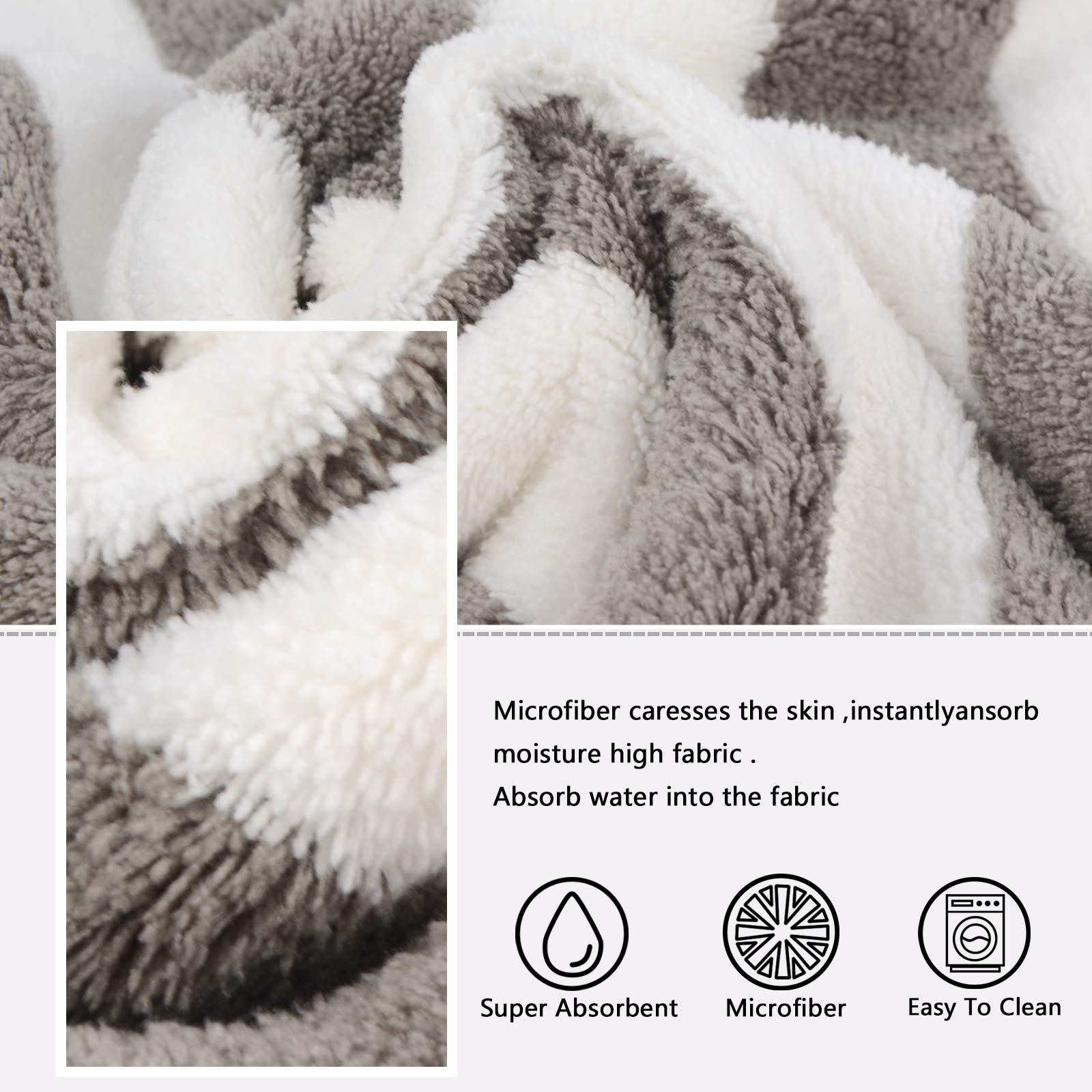 VIVOTE Toalla de baño de Microfibra,Toalla de baño para Adultos, Toalla Playa de Secado rápido para Gimnasio Deportes Viajes Fitness Yoga Playa 70X140 cm,Gris,(Paquete de 2)