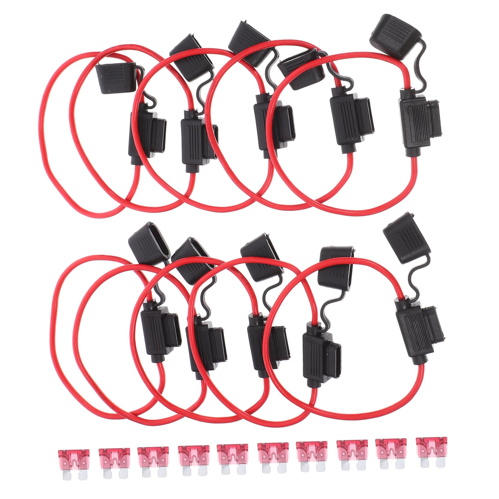 Portafusibile Atc 40a 12awg per Auto, Moto, Barca e Camion | Set da 10 Pezzi, Rame e Abs, Installazione Semplice, per Circuiti ed Apparecchi Elettrici