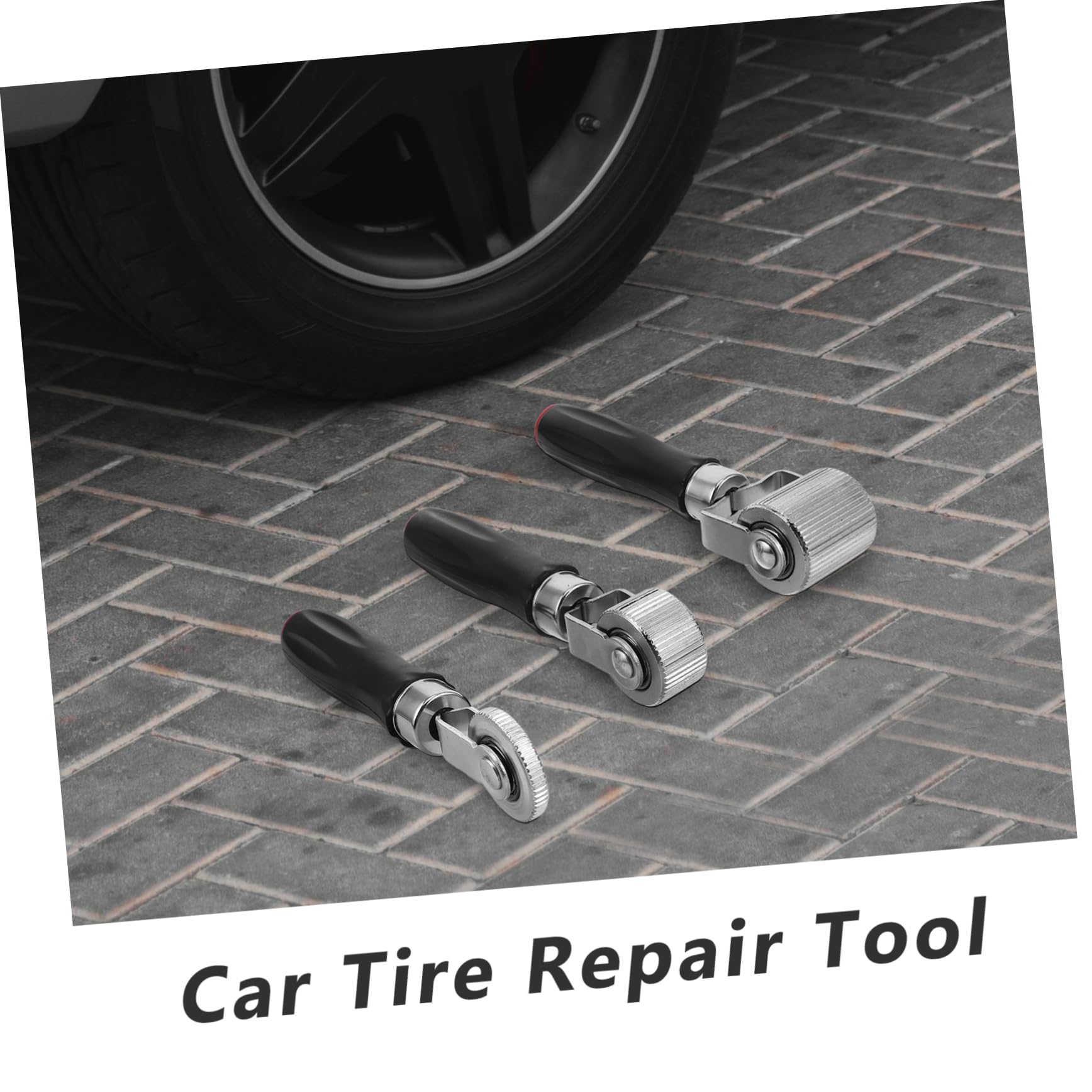 Herramientas de Reparación de Neumáticos de Automóvil con Rodillos Aplicadores Multifunción 3 Piezas (6mm, 20mm, 40mm) para Mantenimiento de Vehículos Todo Terreno y Camiones