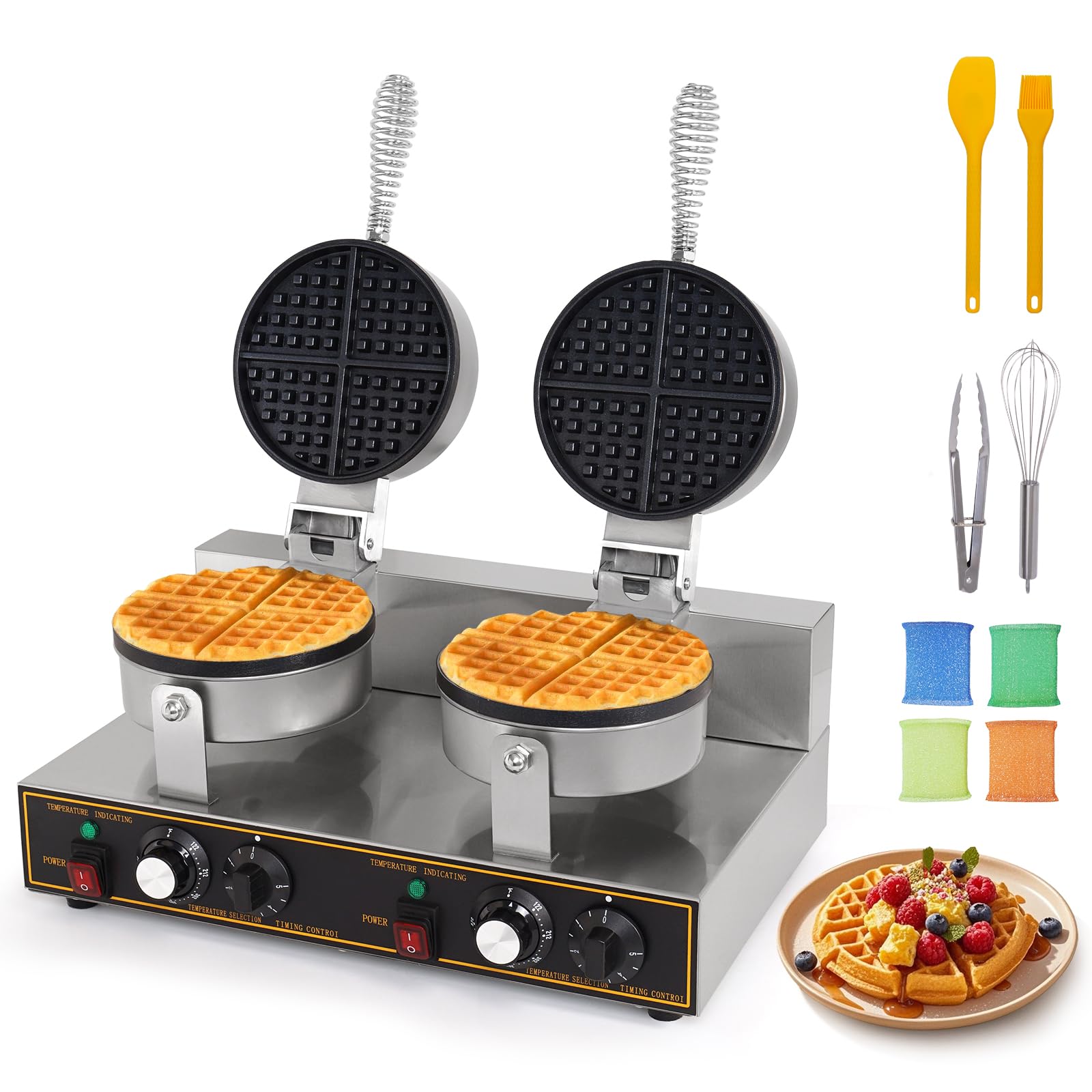 Dyna-Living Waffle Maker 2400W Double Waffle Iron Maker