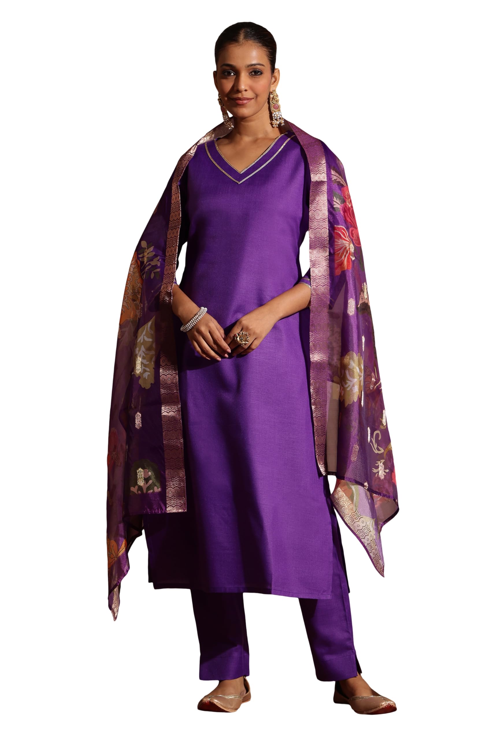 janasya Women Kurta with Pant & Dupatta Set-picture-55