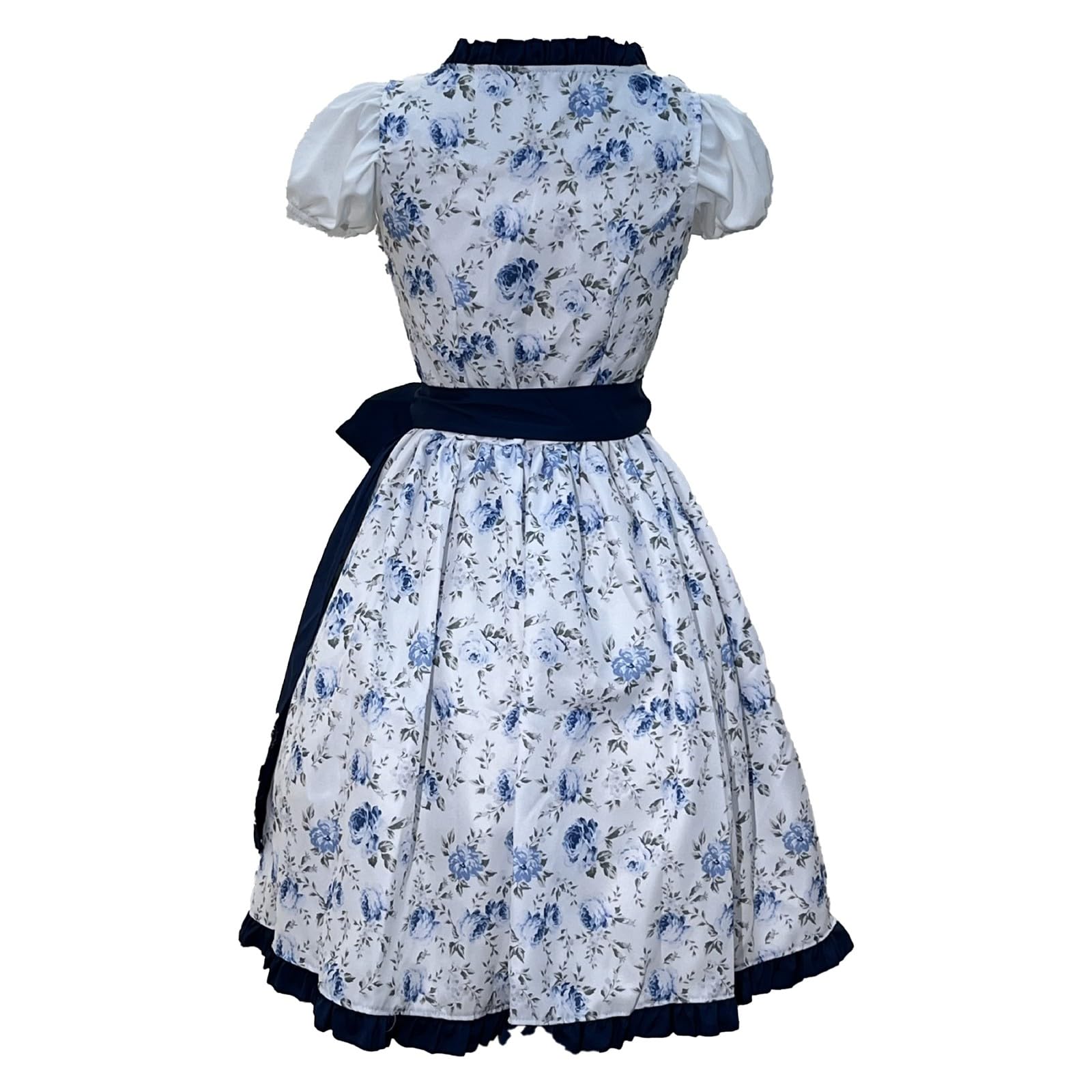 Oktoberfest Dirndl Dress Costume for Women Plaid German Traditional Bavarian Printed Outfits Garden Maid Dresses October Fest Costume White M