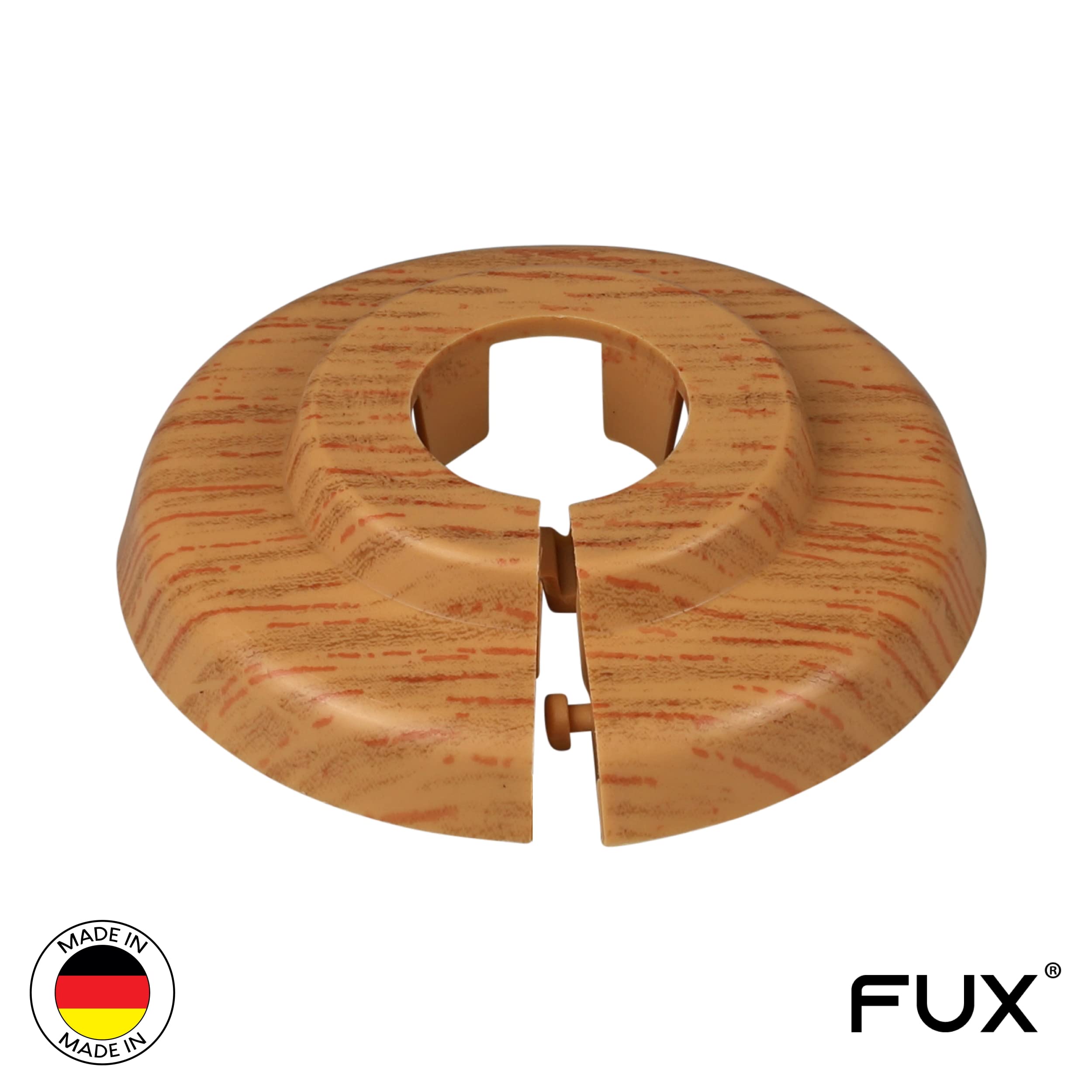 FUX Dubbele verwarmingsbuizen, rozetten, buisafstand variabel, kleuren en maten, buisafdekking, bekleding, radiatorrozetten, afdekkingen, verwarmingsbuis (22 mm, lichtgrijs RAL 7035