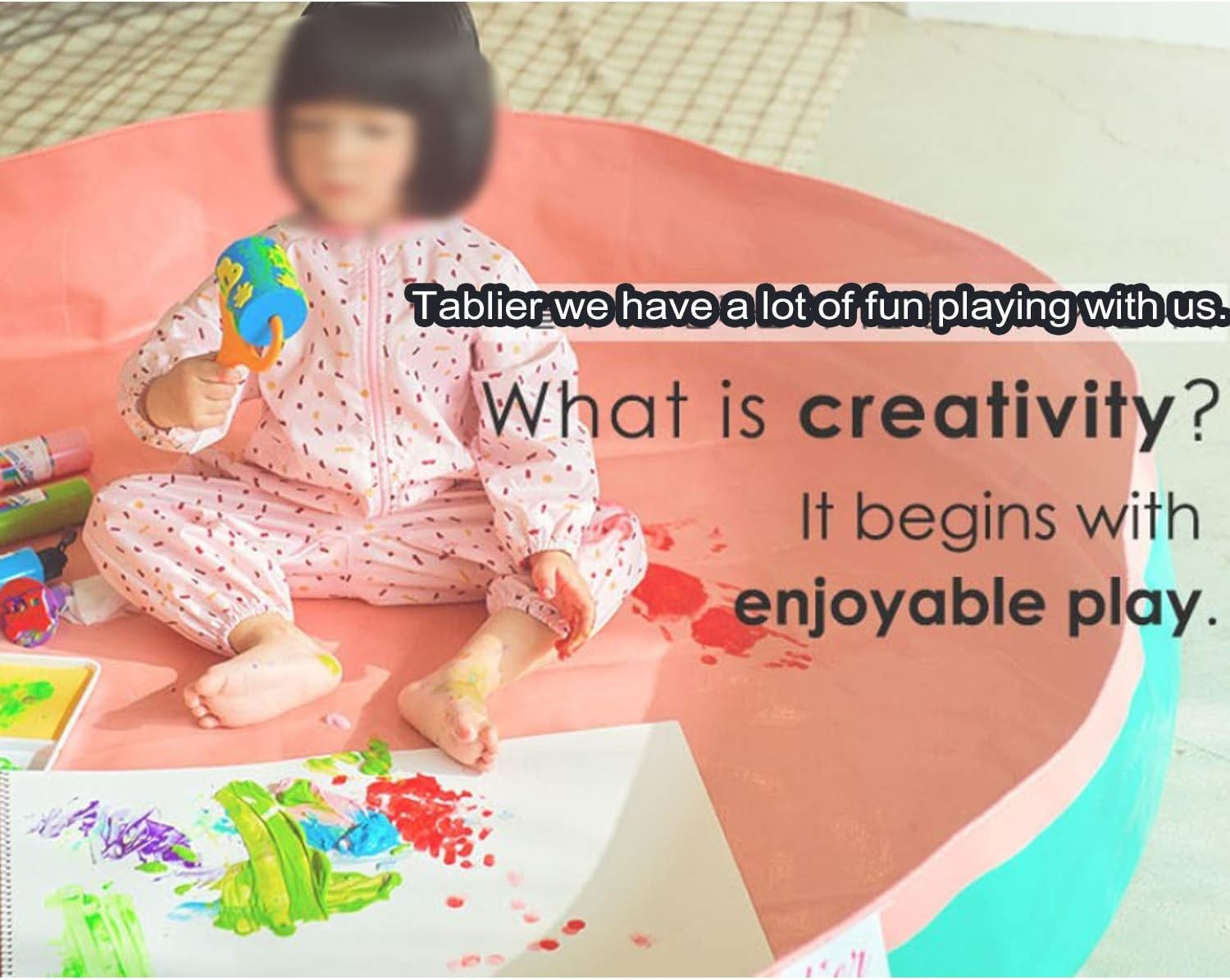 Multiful Mat, Kids Playmat Water Play Touch Mat, Kimchi Mat(KimJang Mat), Waterproof 55.1 inch/ 140cm Diameter, Making Kimchi