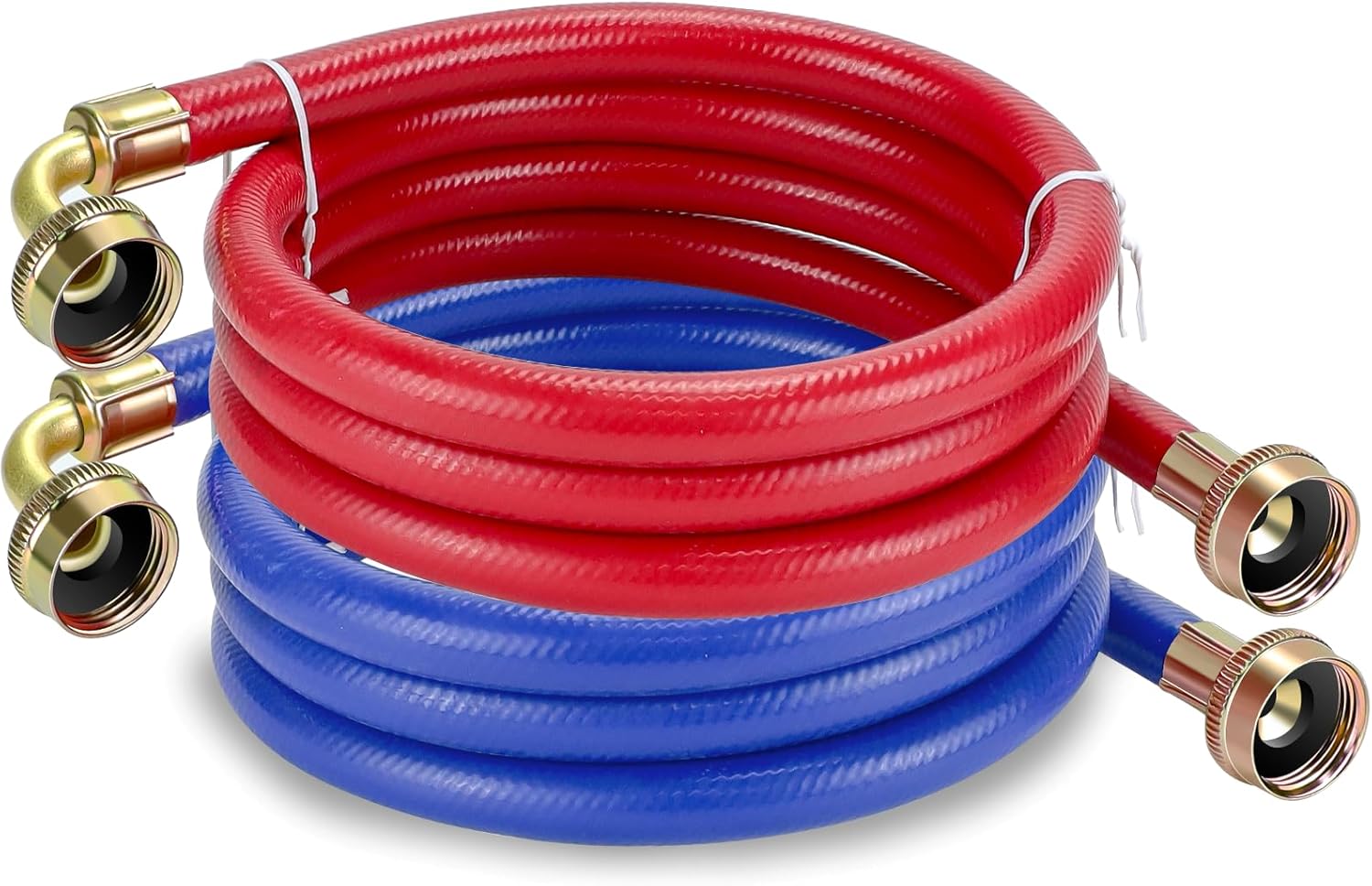 6 FT Washing Machine Hoses with 90 Degree Elbows Universial Rubber Washer Hose No