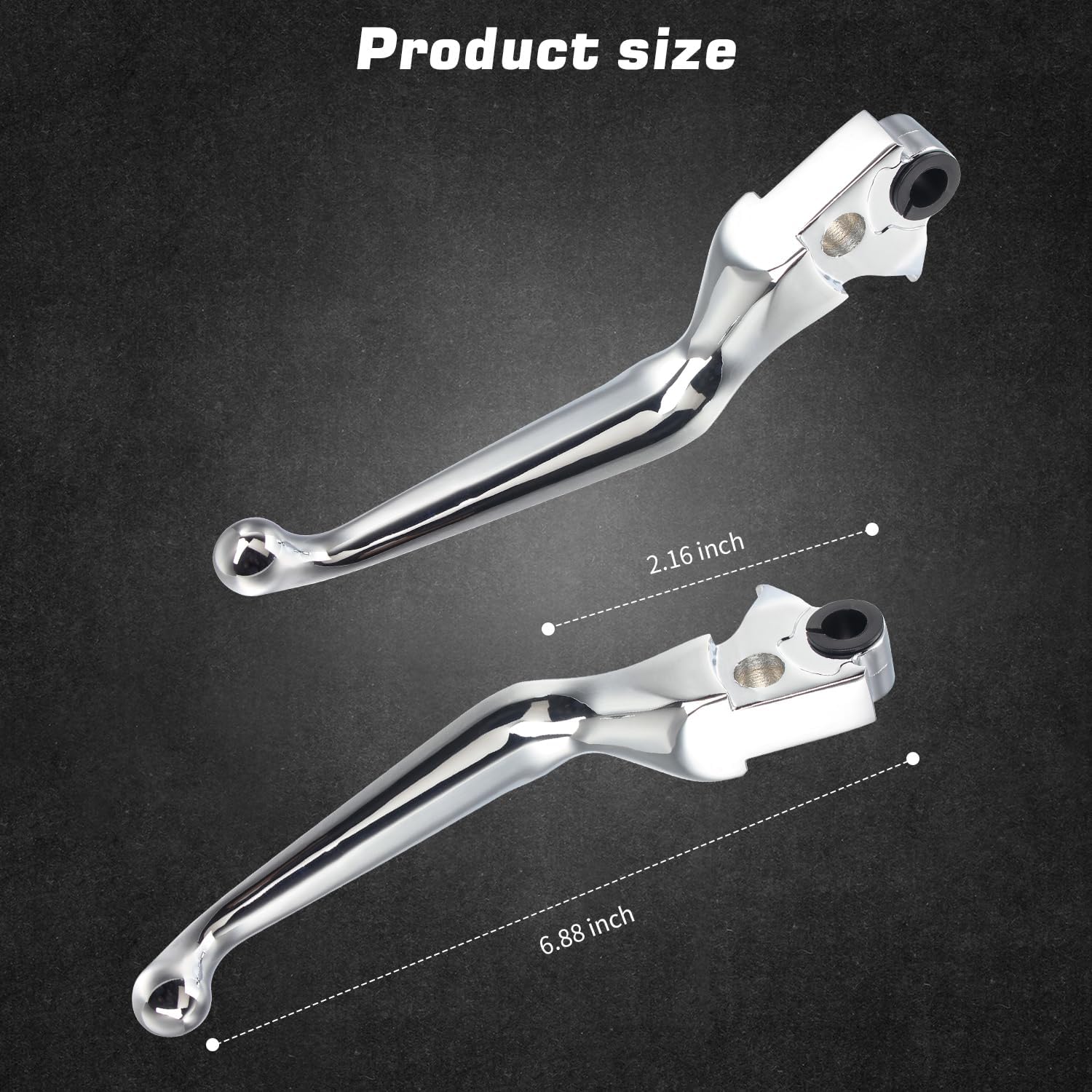 Chrome Brake Lever Motorcycle Clutch Hand Levers Compatible with Harley Sportster 883 1200 Dyna Touring Road King Heritage Softail Fat Bob