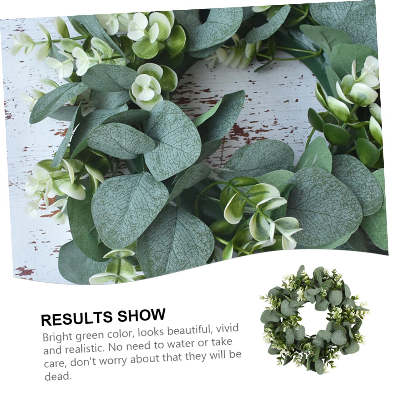 3stücke Simulative Eucalyptus Wreath Kunstblumen Türkranz Für Party Feiertage Dekoration Lebensmittelsicher